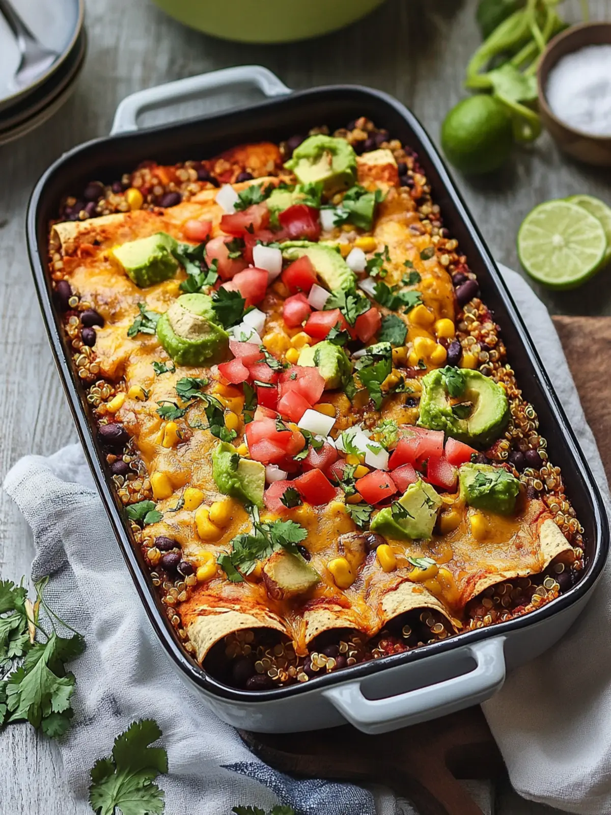 Delicious Black Bean Quinoa Enchilada Bake for Cozy Nights 2 Black Bean Quinoa Enchilada Bake