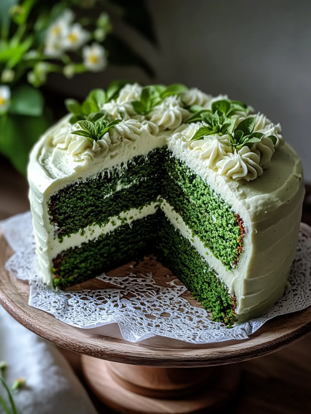 Irresistible Green Velvet Cake with Cream Cheese Frosting Delight 3 Green Velvet Cake with Cream Cheese Frosting