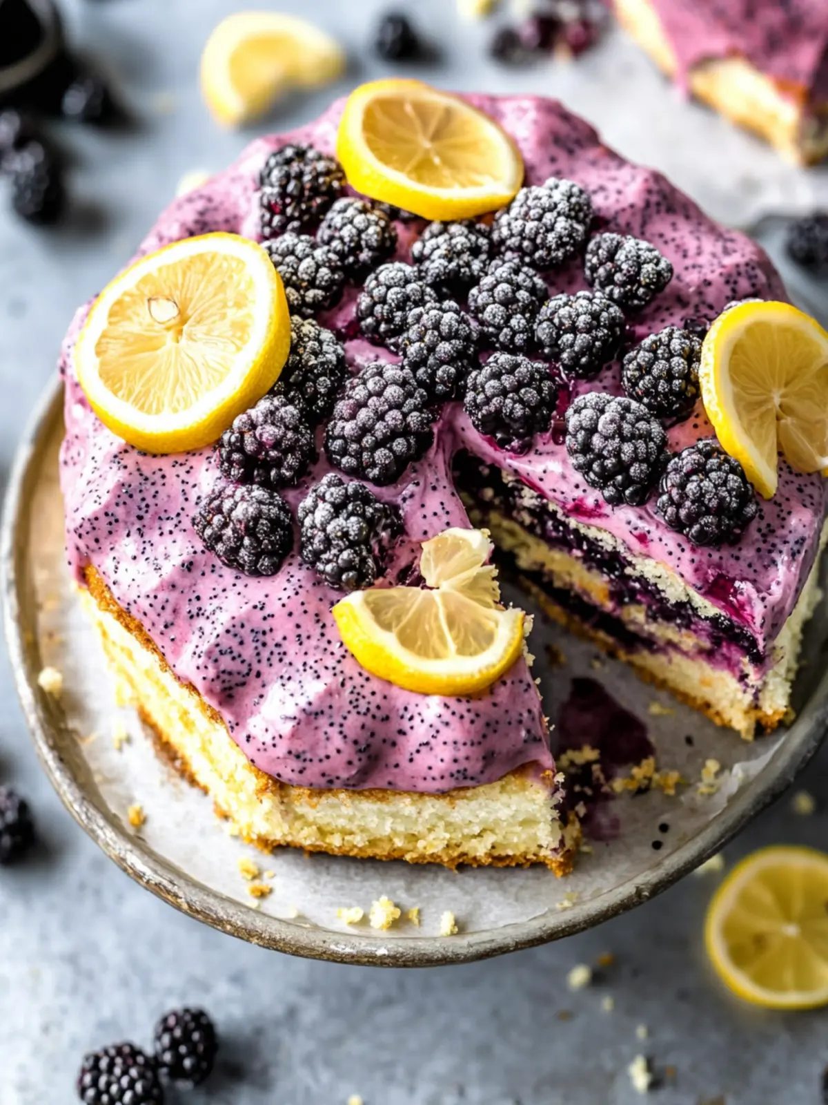 Gluten Free Lemon Poppy Seed Blackberry Cake You'll Love 4 Gluten Free Lemon Poppy Seed Blackberry Cake