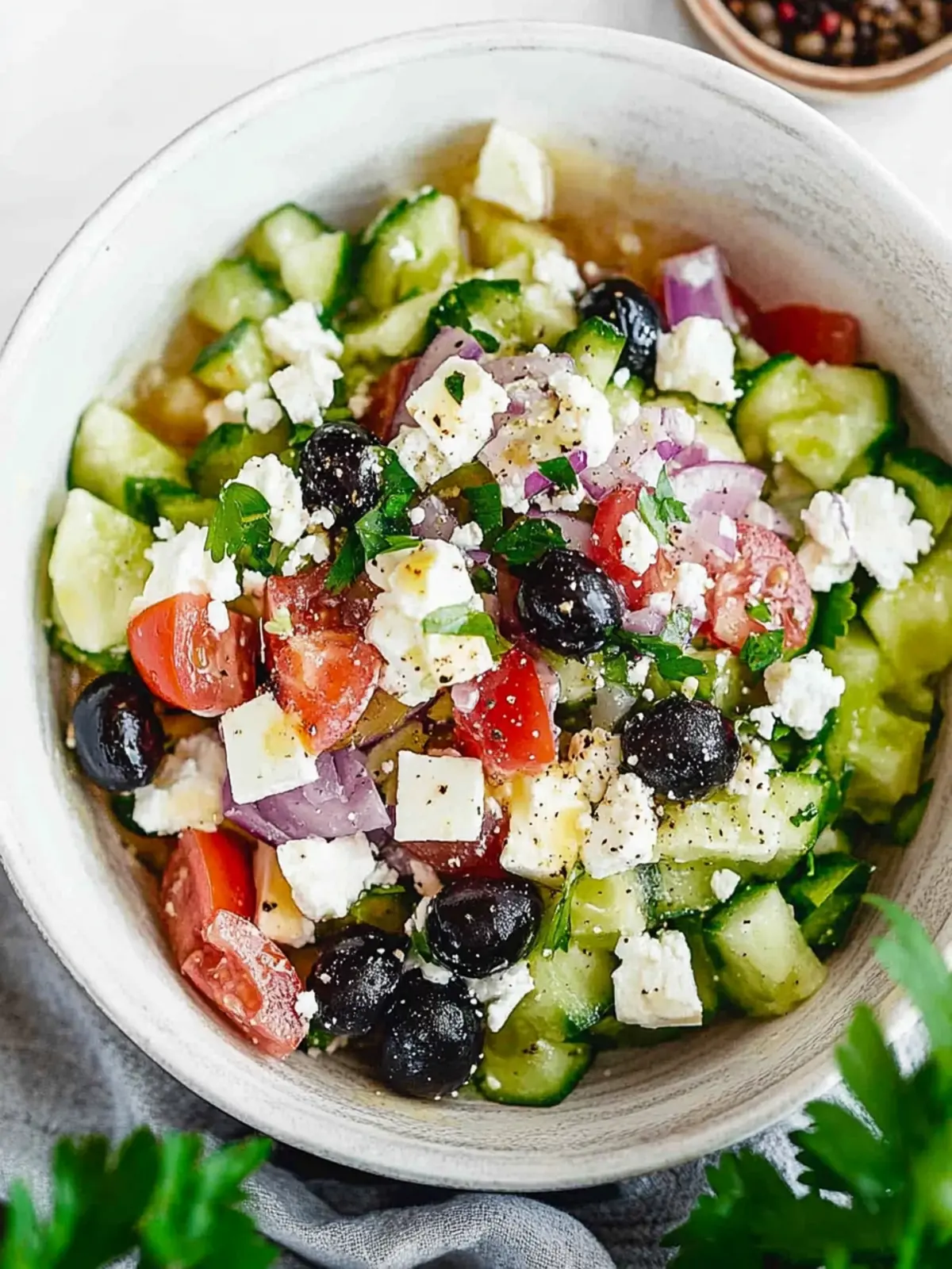 Savory Greek Salad with Zesty Herby Dressing You ll Love 3 Greek Salad