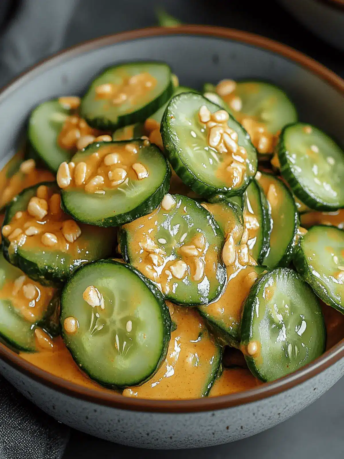 Cucumbers in Spicy Peanut Sauce: A Fresh Crunchy Delight 4 Cucumbers in Spicy Peanut Sauce