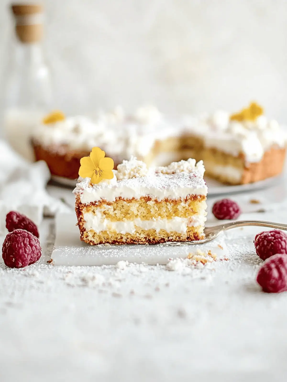 Decadent Louise Cake with Raspberry Jam and Coconut Bliss 2 Louise Cake