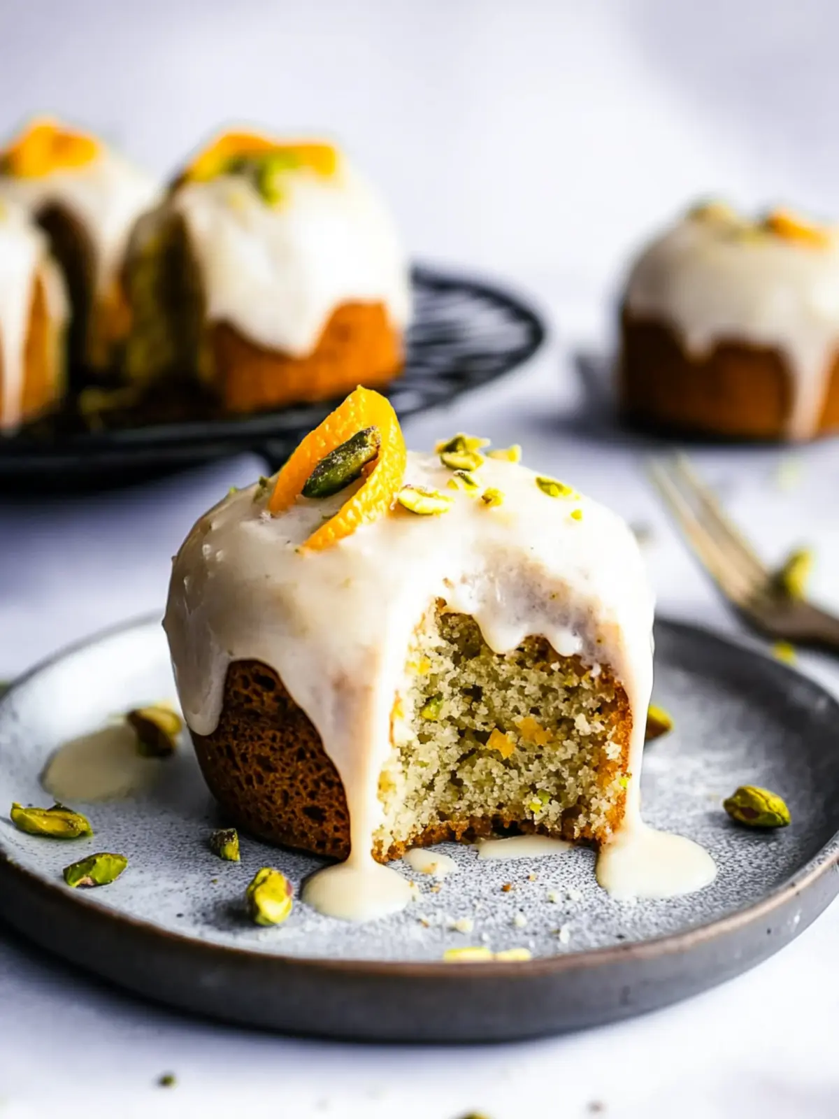 Vegan Orange and Pistachio Muffins for Your Sweet Escape 3 Vegan Orange and Pistachio cakes