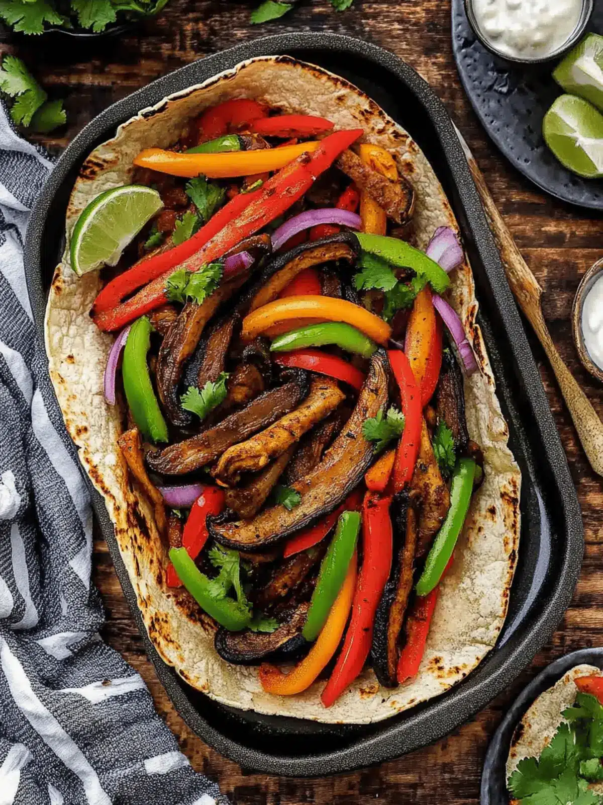 Savor Every Bite: Delicious Portobello Vegan Fajitas Recipe 2 Portobello Vegan Fajitas