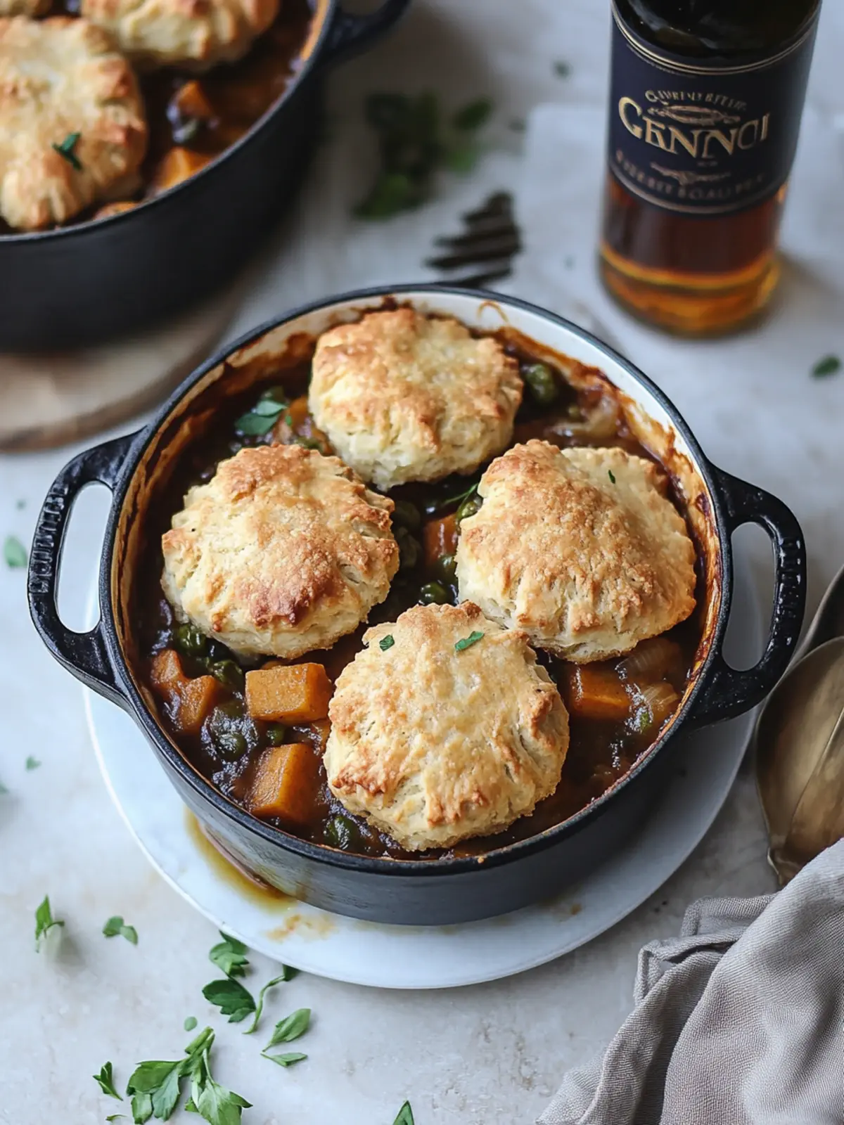 Decadent Guinness Pot Pie with Beer Bread Biscuits Bliss 3 Guinness Pot Pie with Beer Bread Biscuits