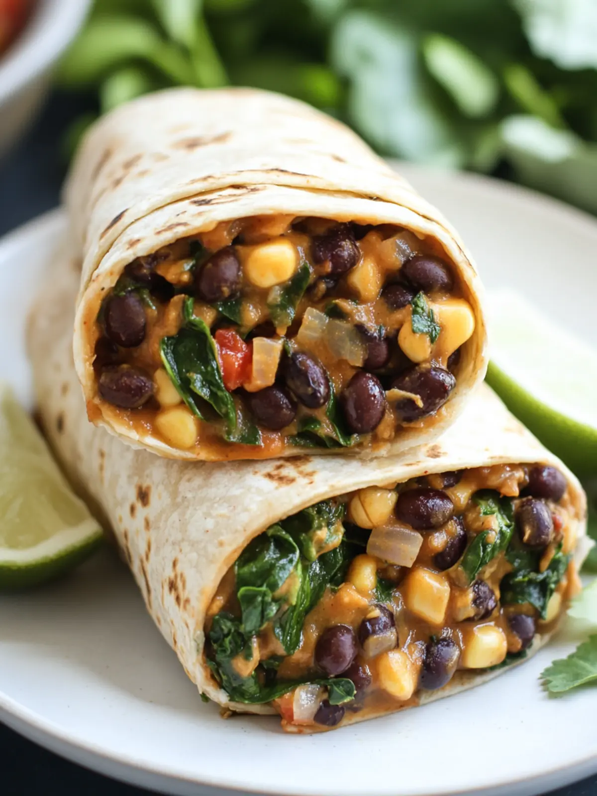 Whip Up 15 Minute Black Bean and Spinach Burritos Fast 4 15 Minute Black Bean and Spinach Burritos