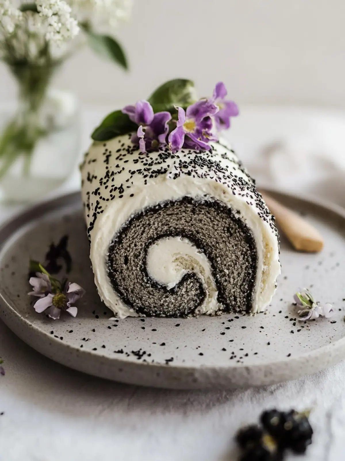 Irresistible Black Sesame Roll Cake for Nutty Dessert Lovers 3 Black Sesame Roll Cake