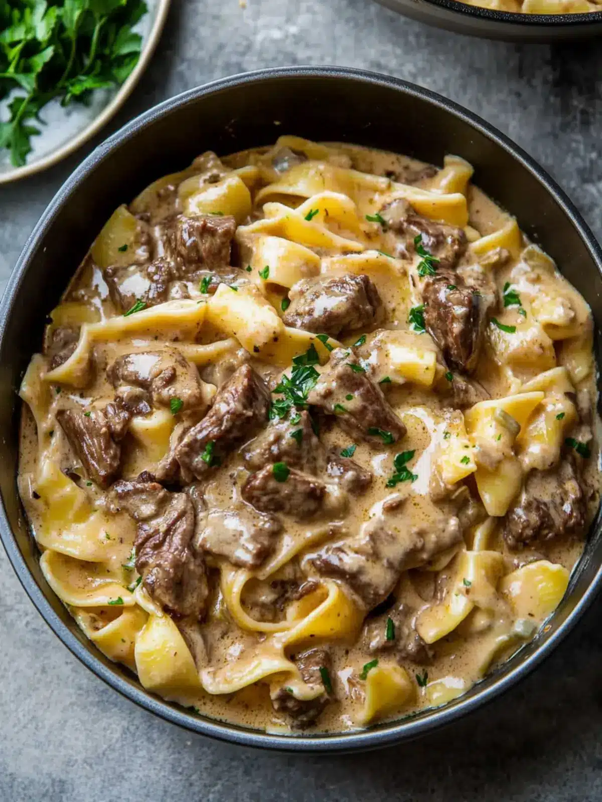 Savor One-Pot Beef Stroganoff Pasta for Cozy Comfort Food 2 One-Pot Beef Stroganoff Pasta