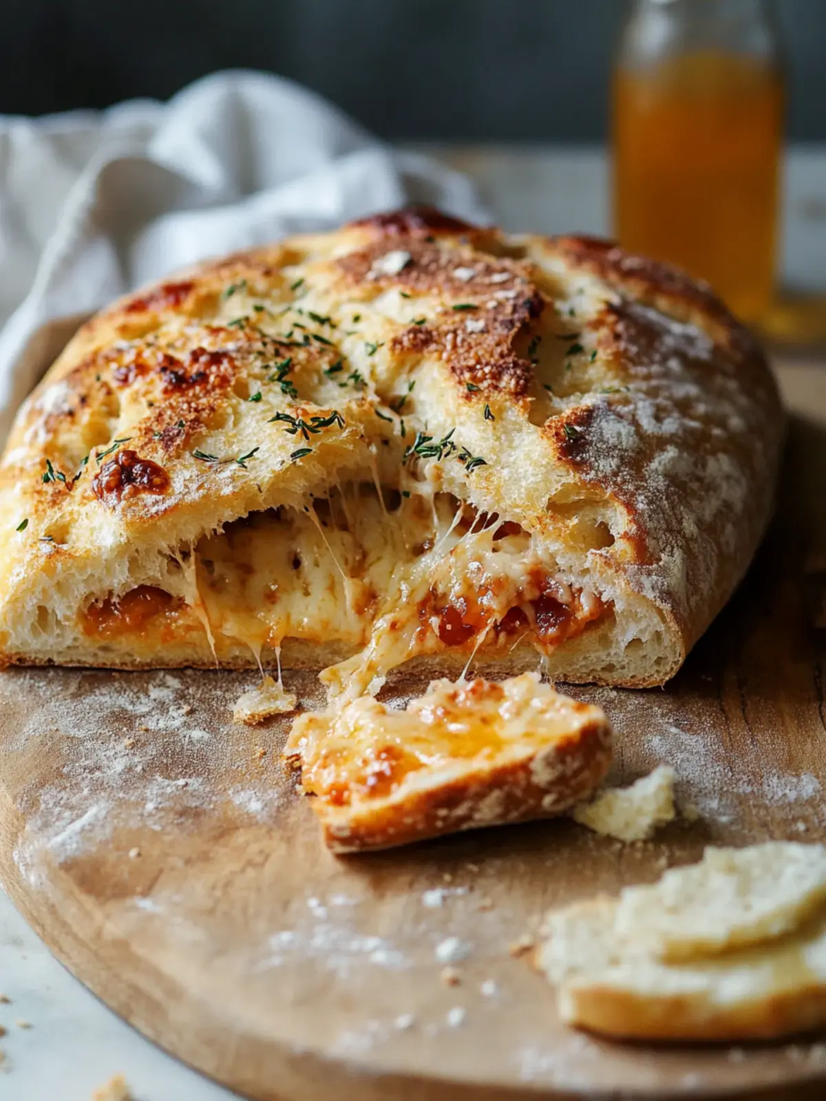 Crusty No-Knead Pizza Bread with Hot Honey Butter Magic 2 Crusty No-Knead Pizza Bread with Hot Honey Butter