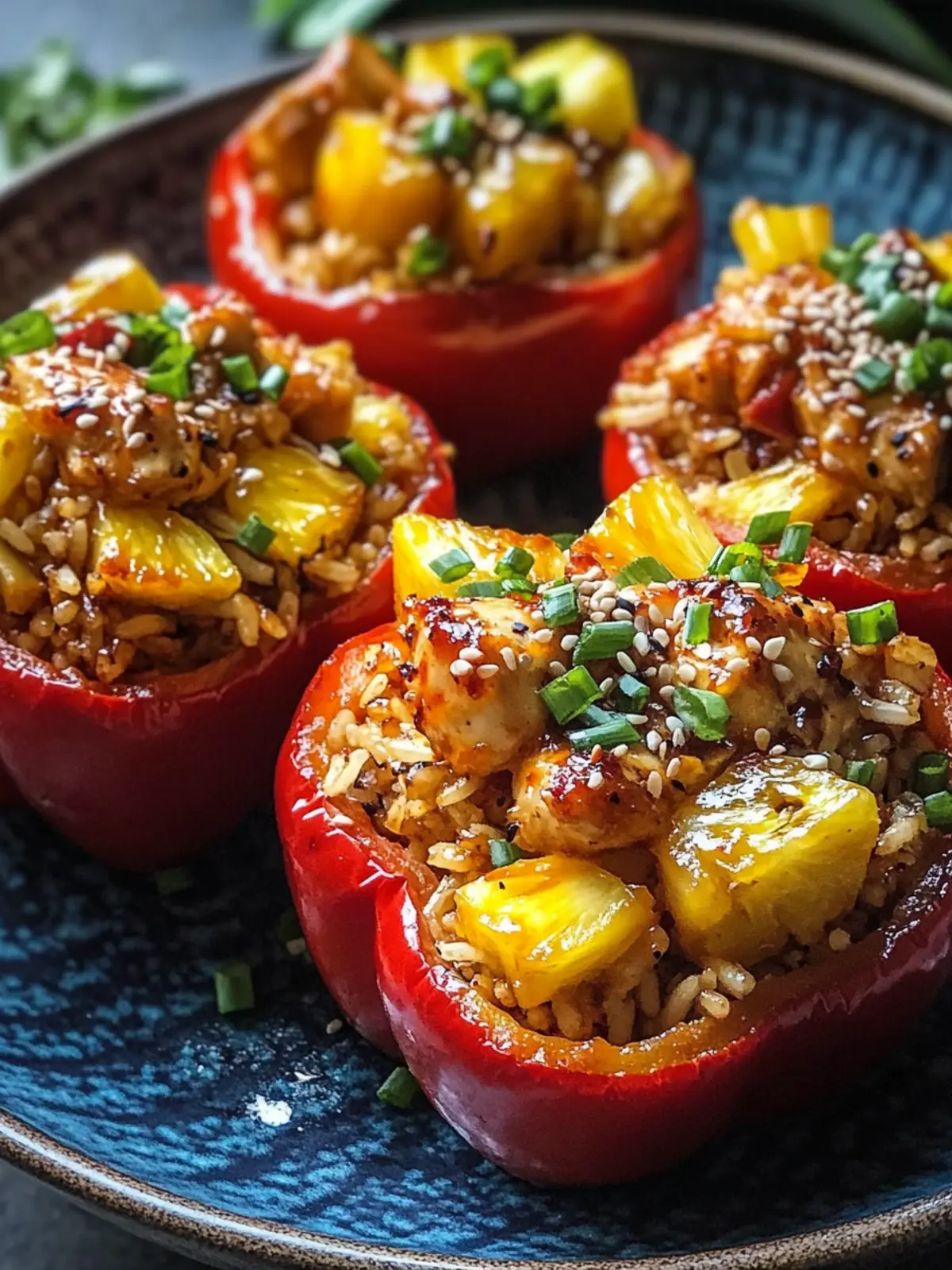 Teriyaki Pineapple Chicken and Rice Stuffed Peppers Delight 4 Teriyaki Pineapple Chicken and Rice Stuffed Peppers