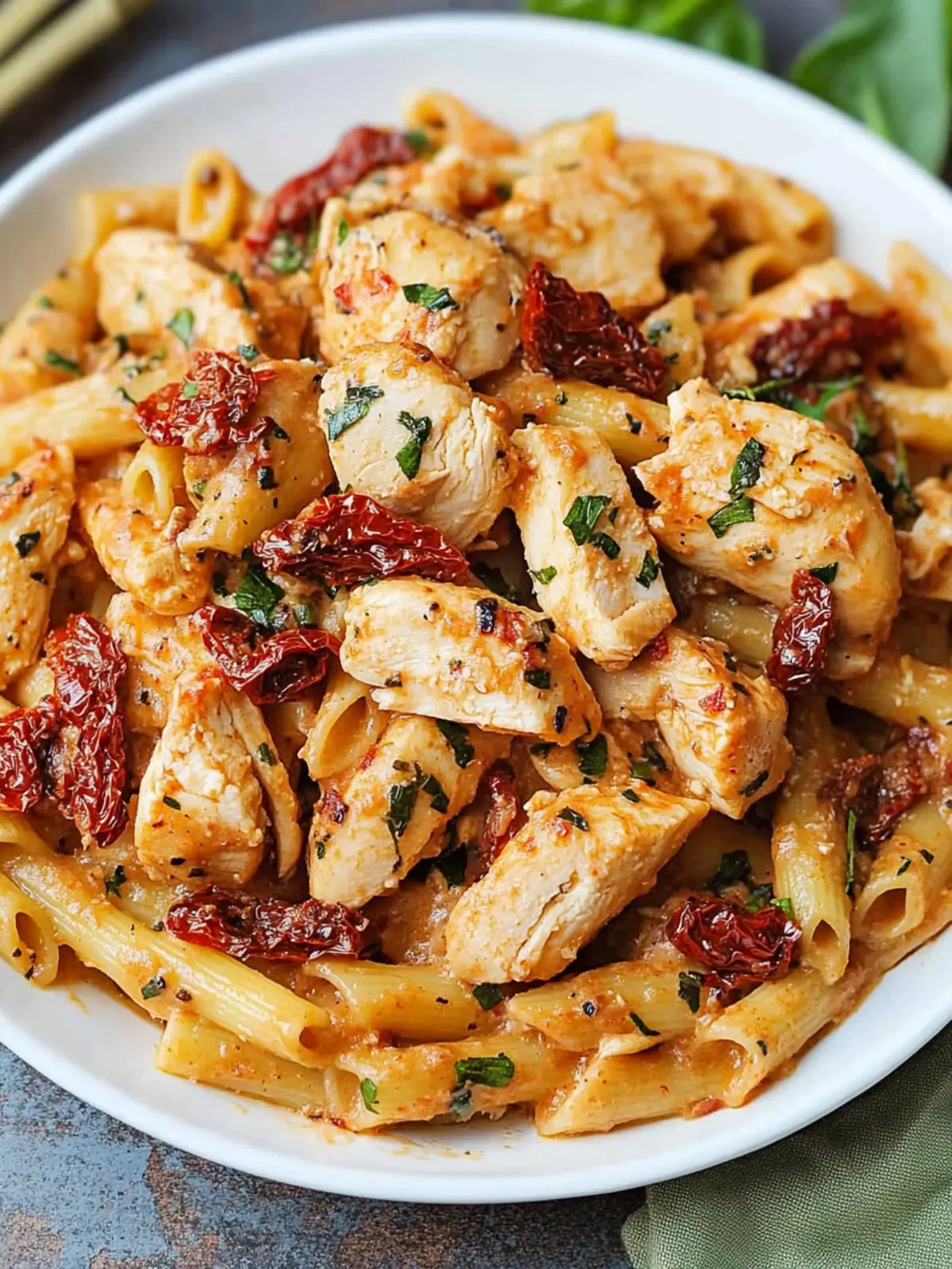 Irresistible Sun-Dried Tomato Pasta with Chicken and Mozzarella 2 Sun-Dried Tomato Pasta with Chicken and Mozzarella