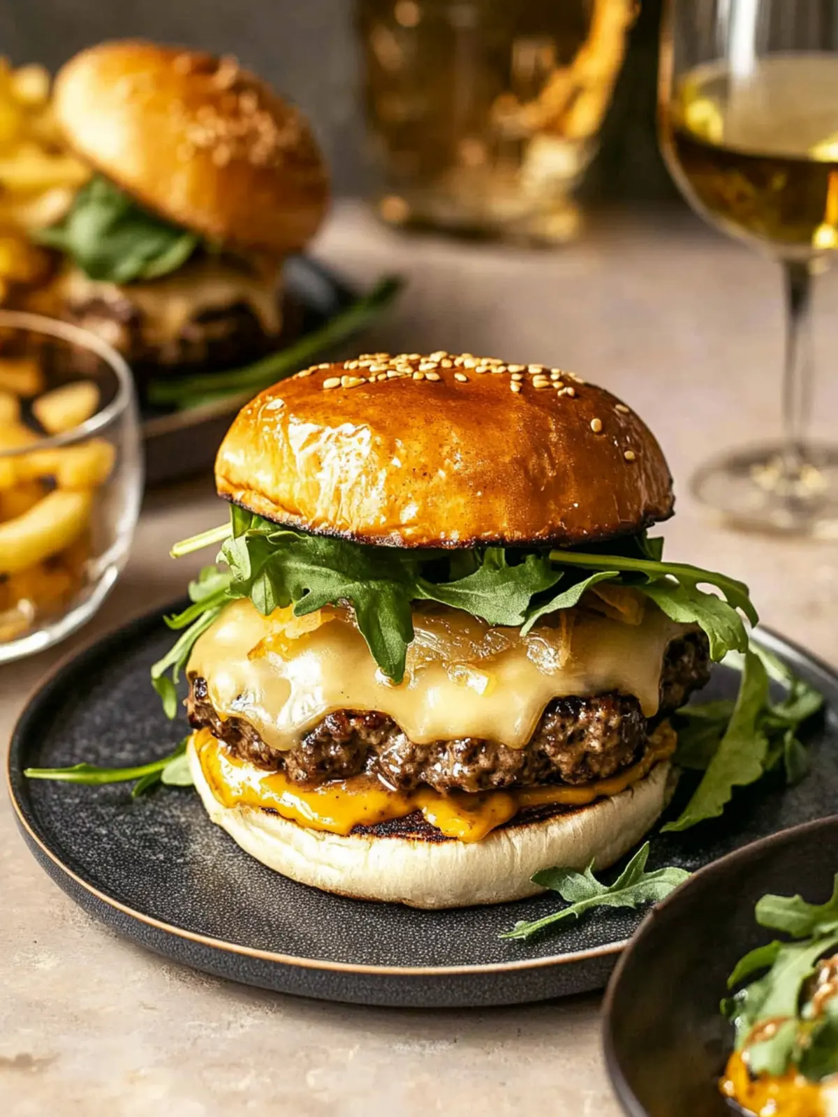 Savory Smashburgers with Special Truffle Sauce Delight 2 Smashburgers with Special Truffle Sauce