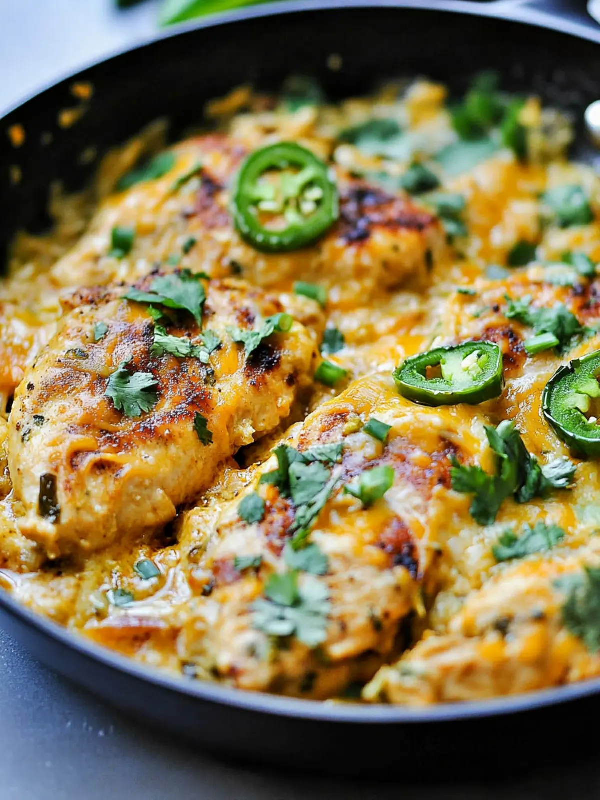 Savor Keto Cheesy Jalapeno Chicken Skillet in Minutes! 4 Keto Cheesy Jalapeno Chicken Skillet