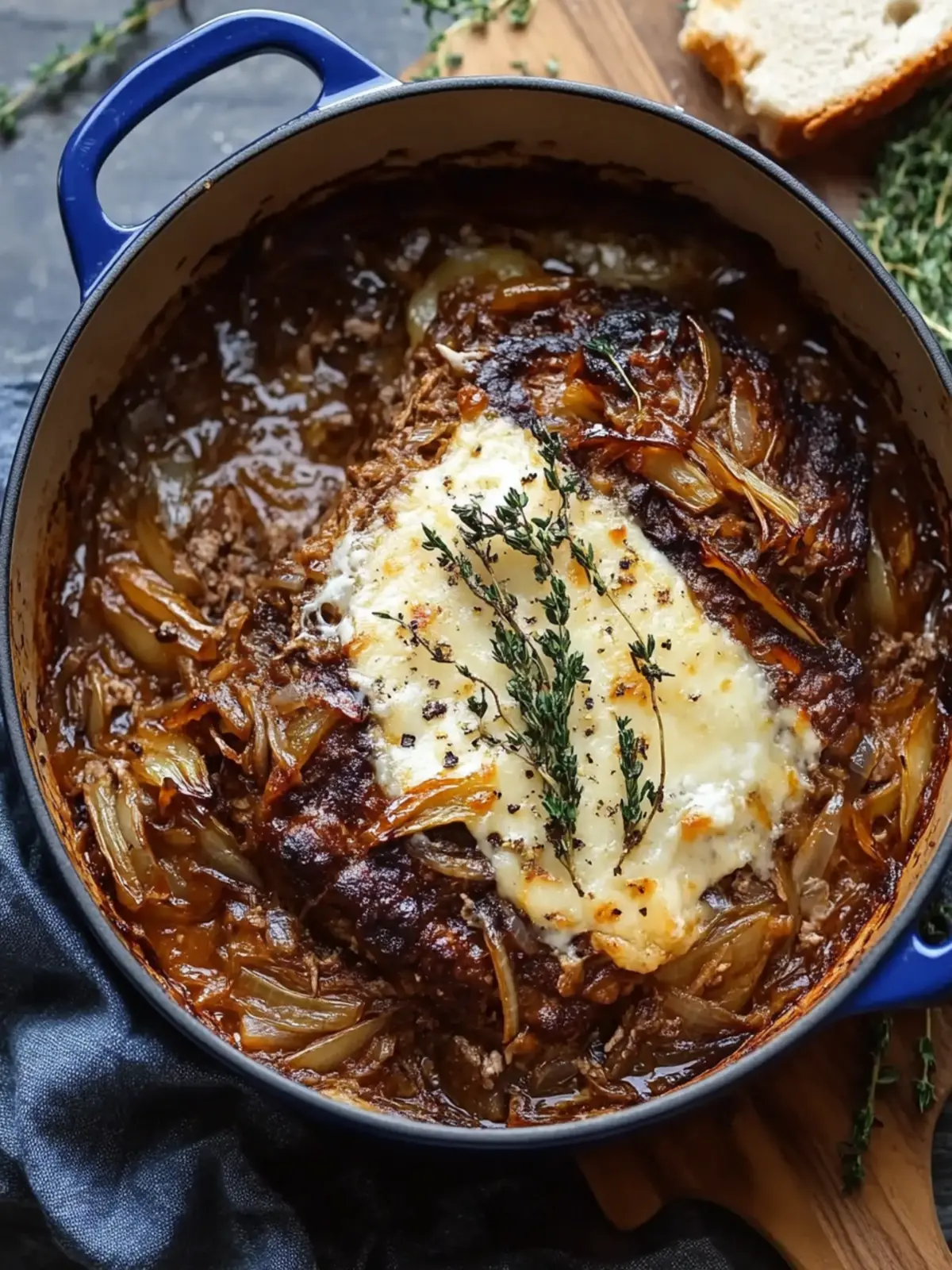 Irresistible French Onion Pot Roast with Caramelized Onions & Gruyere 4 French Onion Pot Roast with Caramelized Onions and Gruyere