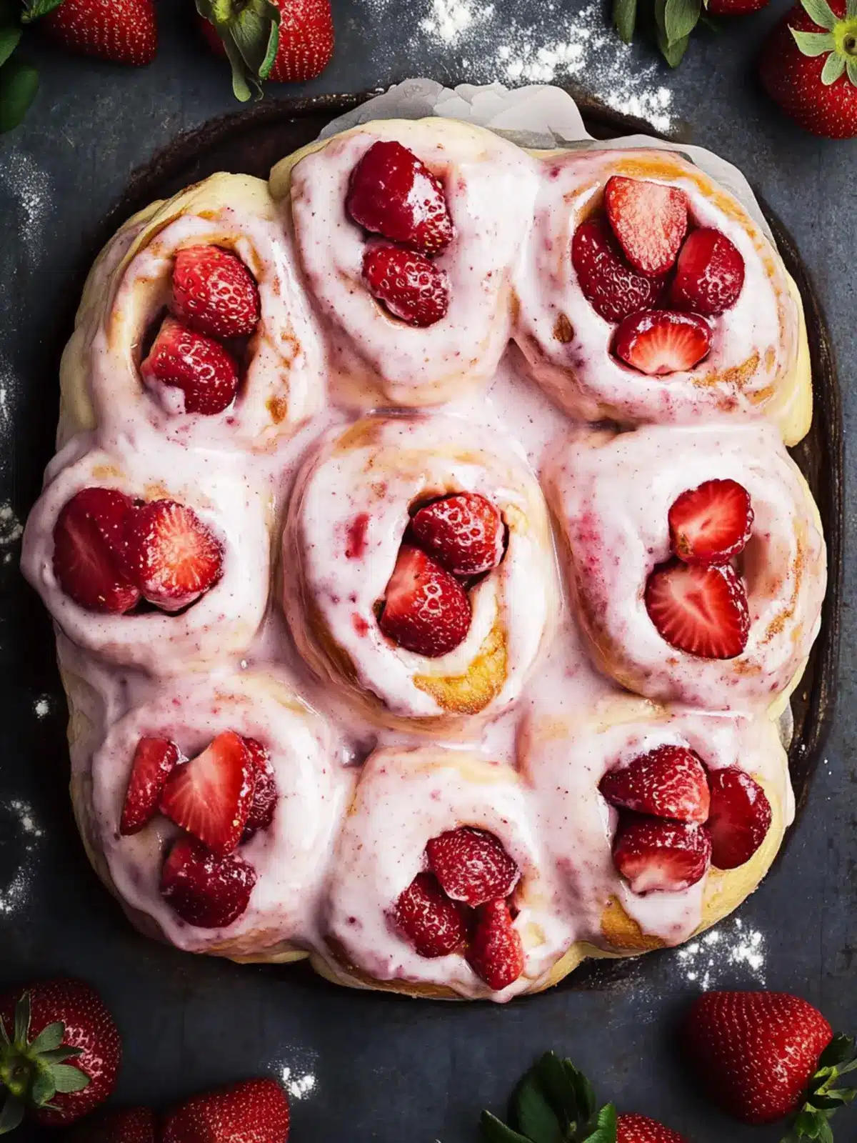 Irresistible Strawberry Cinnamon Rolls with Milk Bread Dough 2 Strawberry Cinnamon Rolls with Milk Bread Dough