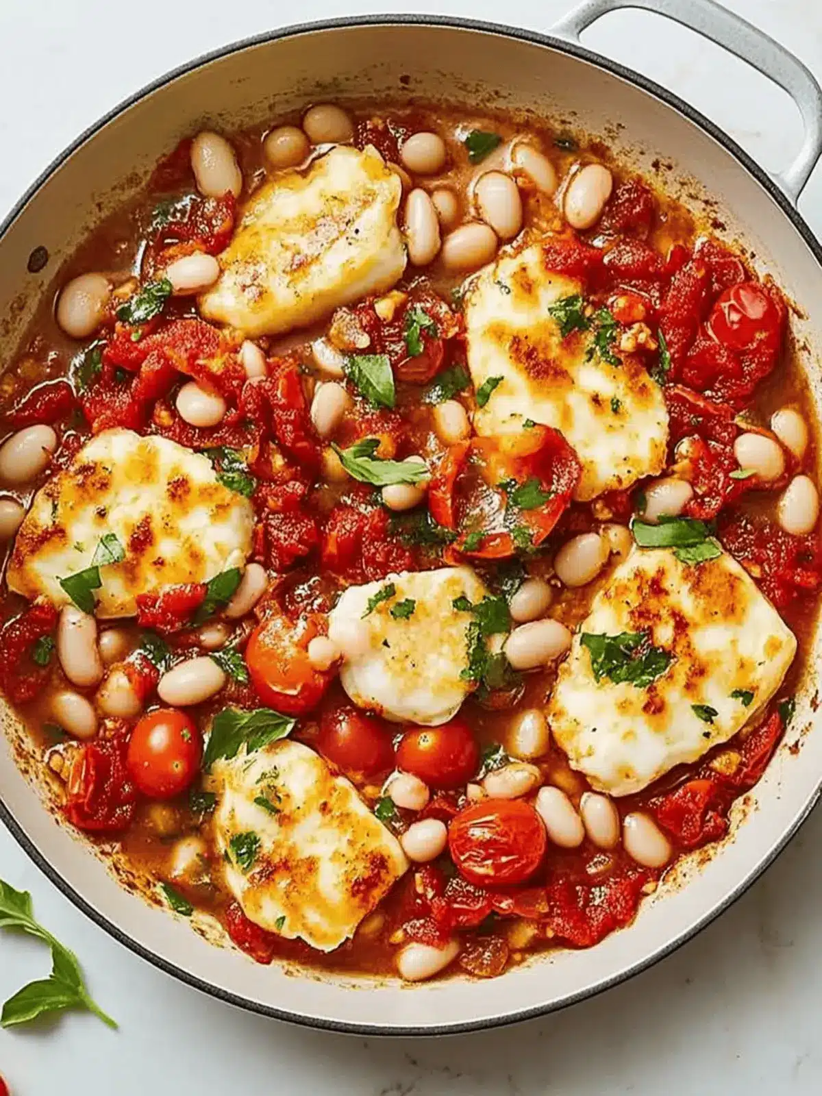Crispy Halloumi With Tomatoes and White Beans: A Flavor Joy! 3 Crispy Halloumi With Tomatoes and White Beans