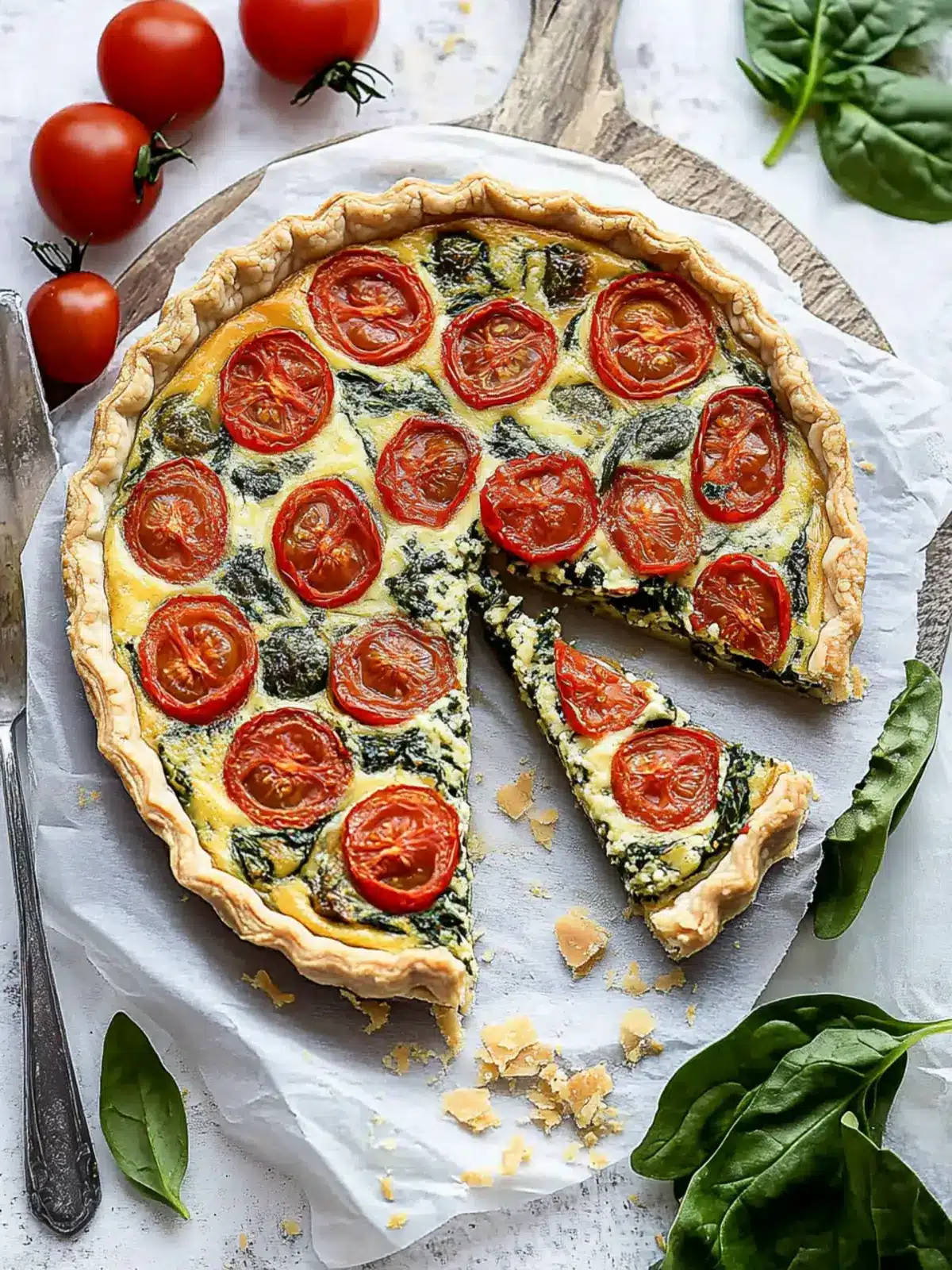 Savory Vegan Tomato Spinach Quiche You ll Love to Make 2 Vegan Tomato Spinach Quiche