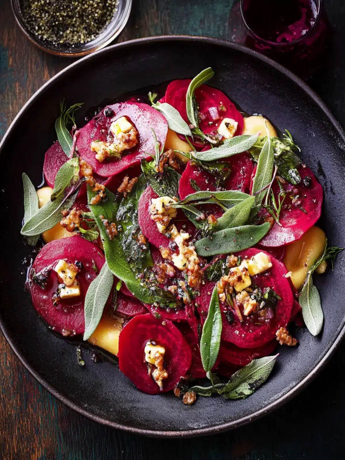 Delicious Beetroot Fiorelli with Sage Butter in 6 Minutes 4 Beetroot fiorelli with sage butter