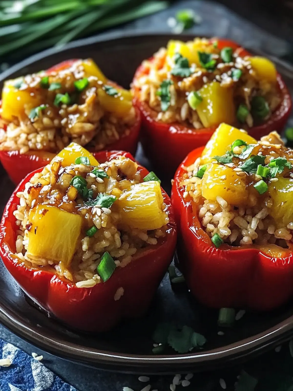 Teriyaki Pineapple Chicken and Rice Stuffed Peppers Delight 2 Teriyaki Pineapple Chicken and Rice Stuffed Peppers