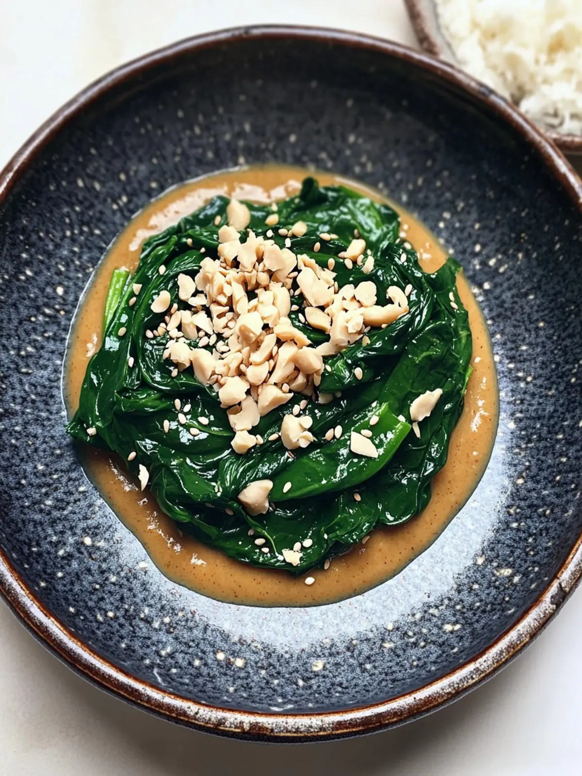 Spinach Gomae: Refreshing Spinach with Sweet Peanut Sauce 4 Spinach Gomae (Spinach with Sweet Peanut Sauce)