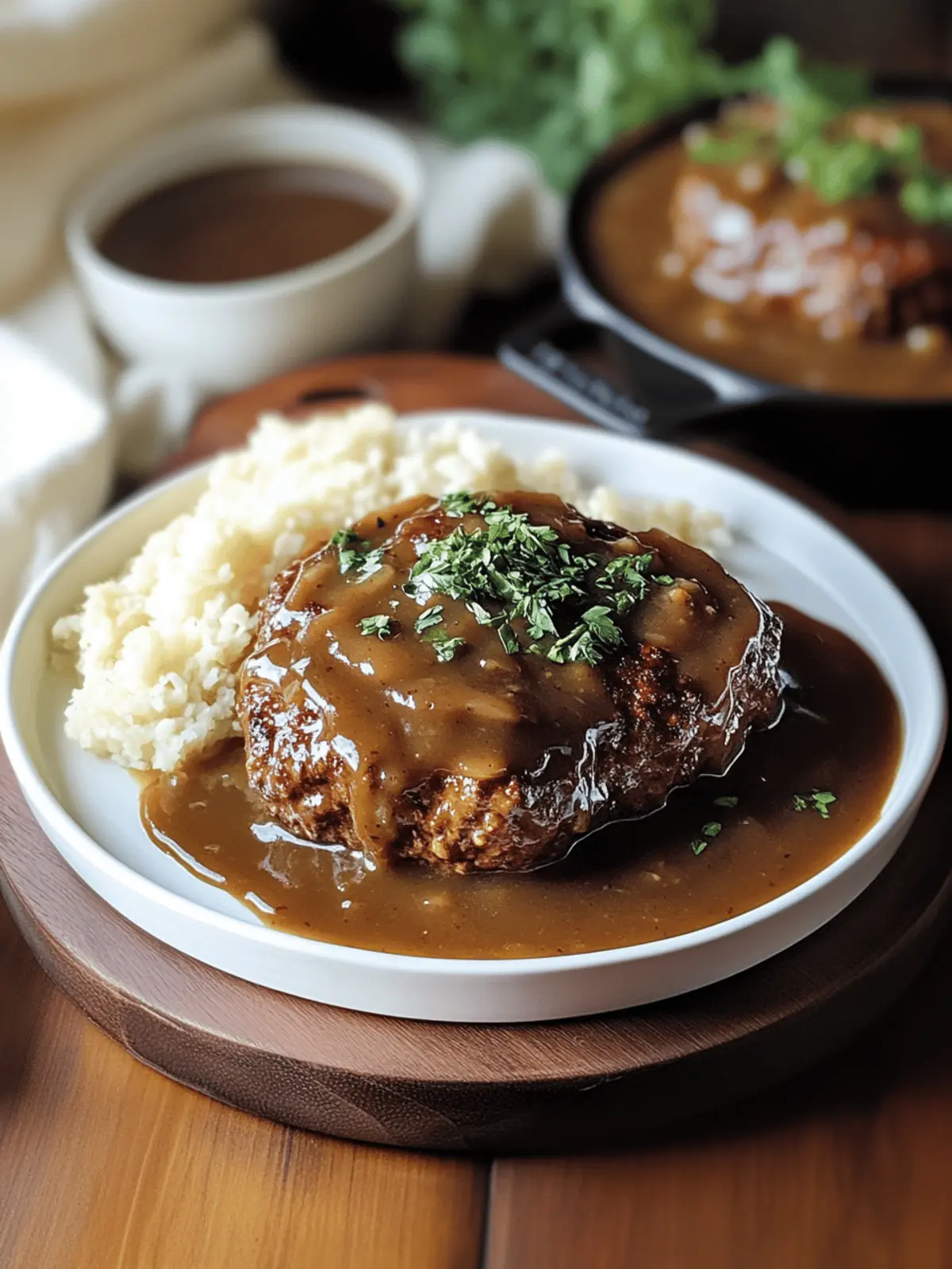 Delicious Salisbury Steak with Brown Gravy for Comfort Food Lovers 4 Salisbury Steak with Brown Gravy
