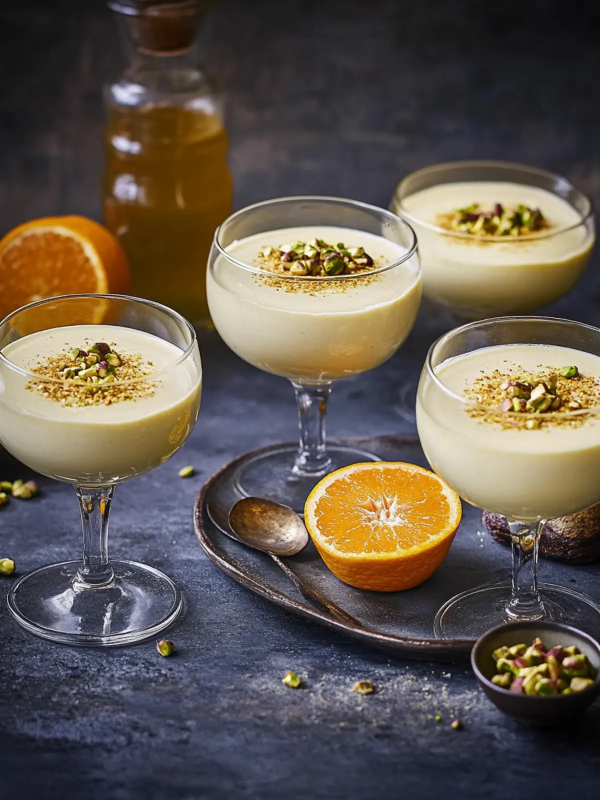 Creamy Honey, Orange and Pistachio Possets You ll Adore 4 Creamy honey, orange and pistachio possets
