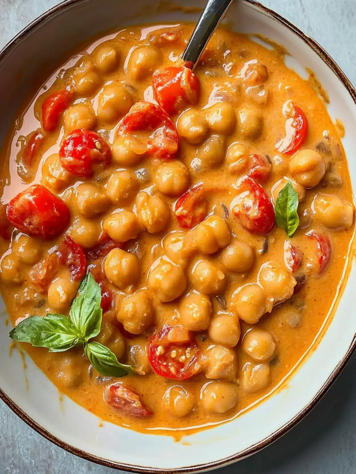 Tomato Gochujang Cream Chickpeas for Cozy Comfort Food 2 Tomato + Gochujang Cream Chickpeas