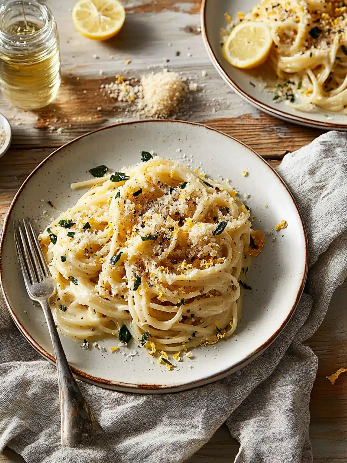 Savor Creamy Lemon Spaghetti with Crunchy Breadcrumbs Today 3 Creamy Lemon Spaghetti with Crunchy Breadcrumbs