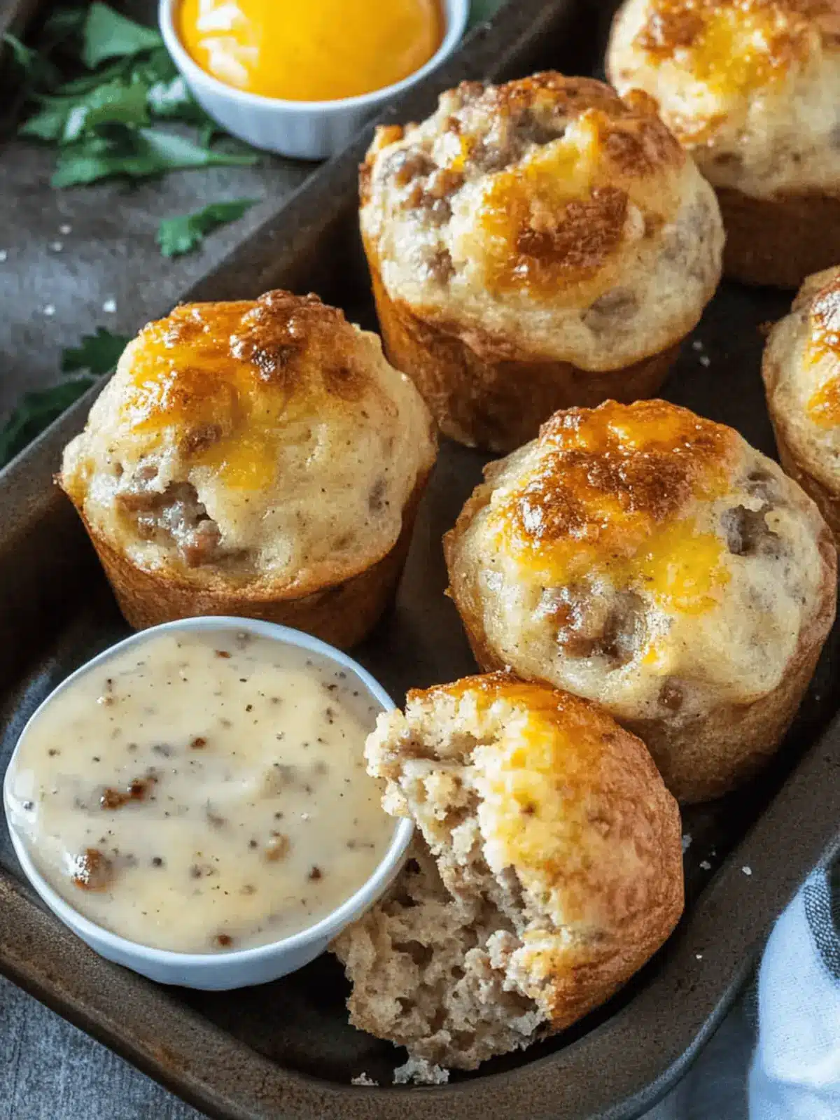 Satisfying Sausage Muffins with Gravy for Perfect Brunch 4 Sausage Muffins with Gravy