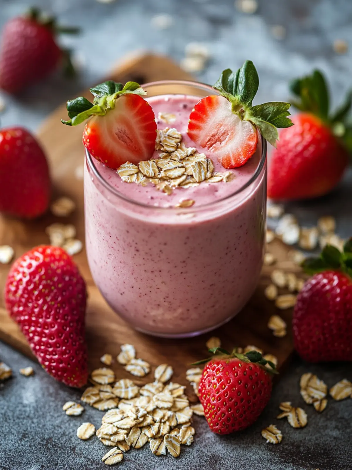Whip Up a Creamy Strawberry Oat Smoothie in Minutes 2 Strawberry Oat Smoothie