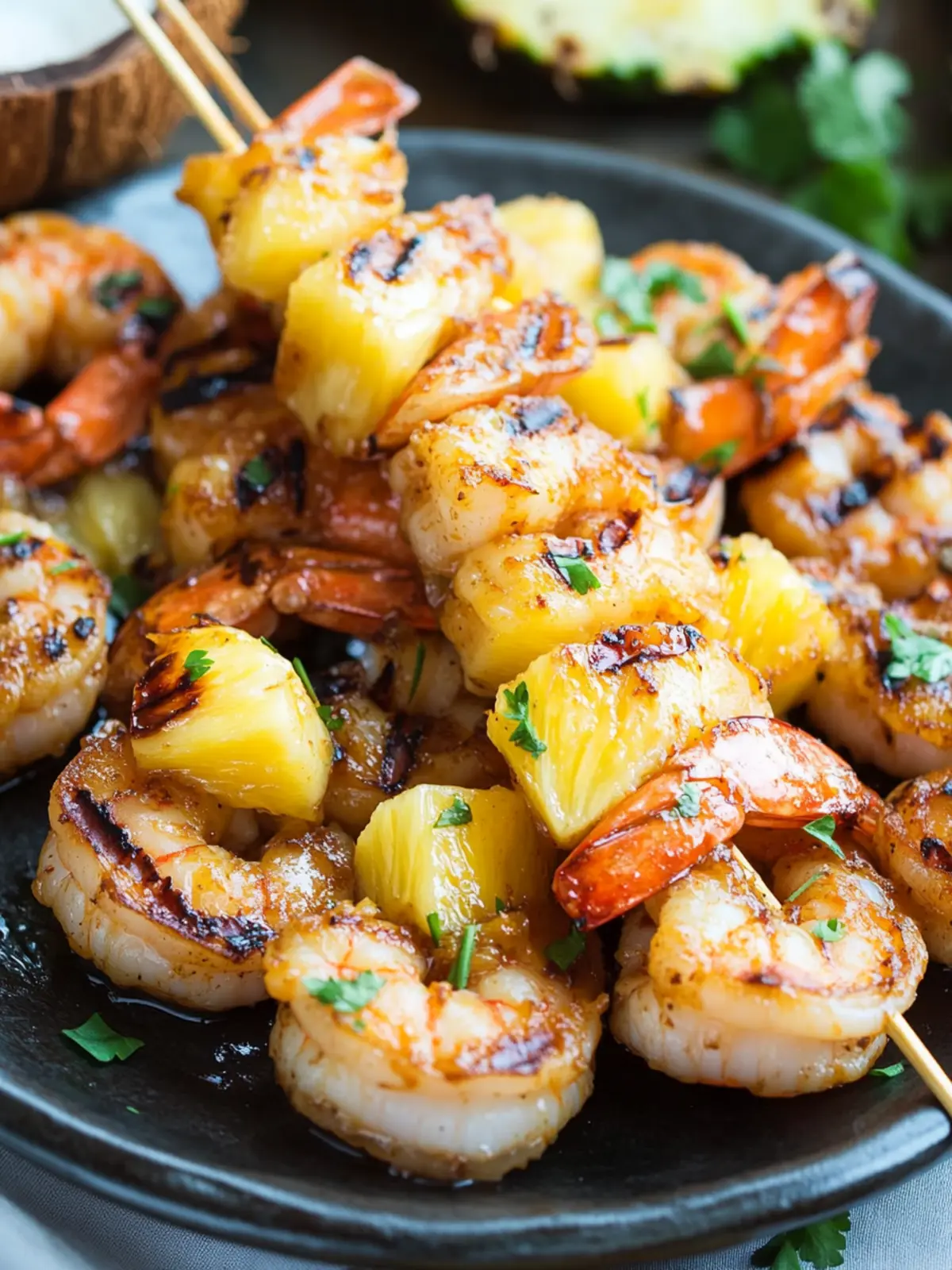Grilled Coconut and Pineapple Sweet Chili Shrimp Delight 2 Grilled Coconut and Pineapple Sweet Chili Shrimp