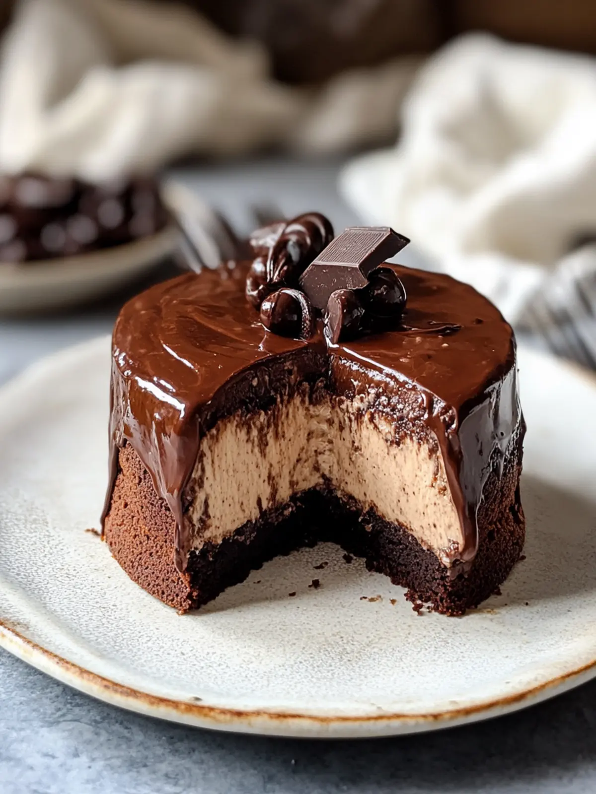 Decadent Mini Mocha Brownie Chocolate Basque Cheesecake Delight 2 Mini Mocha Brownie Chocolate Basque Cheesecake