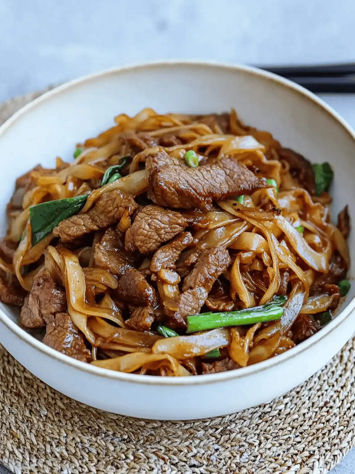 Savory Stir-fried Beef with Flat Rice Noodles in 20 Minutes 2 Stir-fried Beef with Flat Rice Noodles