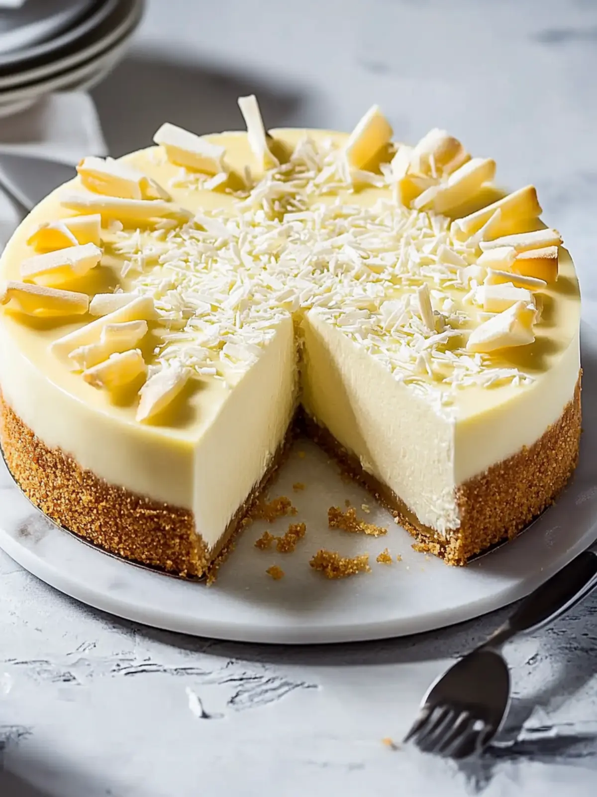 Decadent Super Creamy White Chocolate Cheesecake Bliss 2 Super Creamy White Chocolate Cheesecake