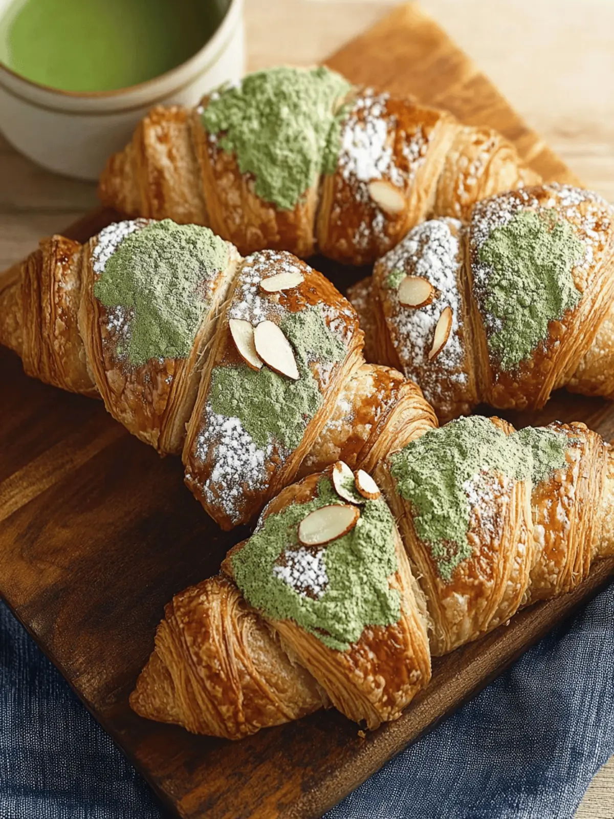 Irresistible Matcha Almond Croissants for a Cozy Treat 3 Matcha Almond Croissants