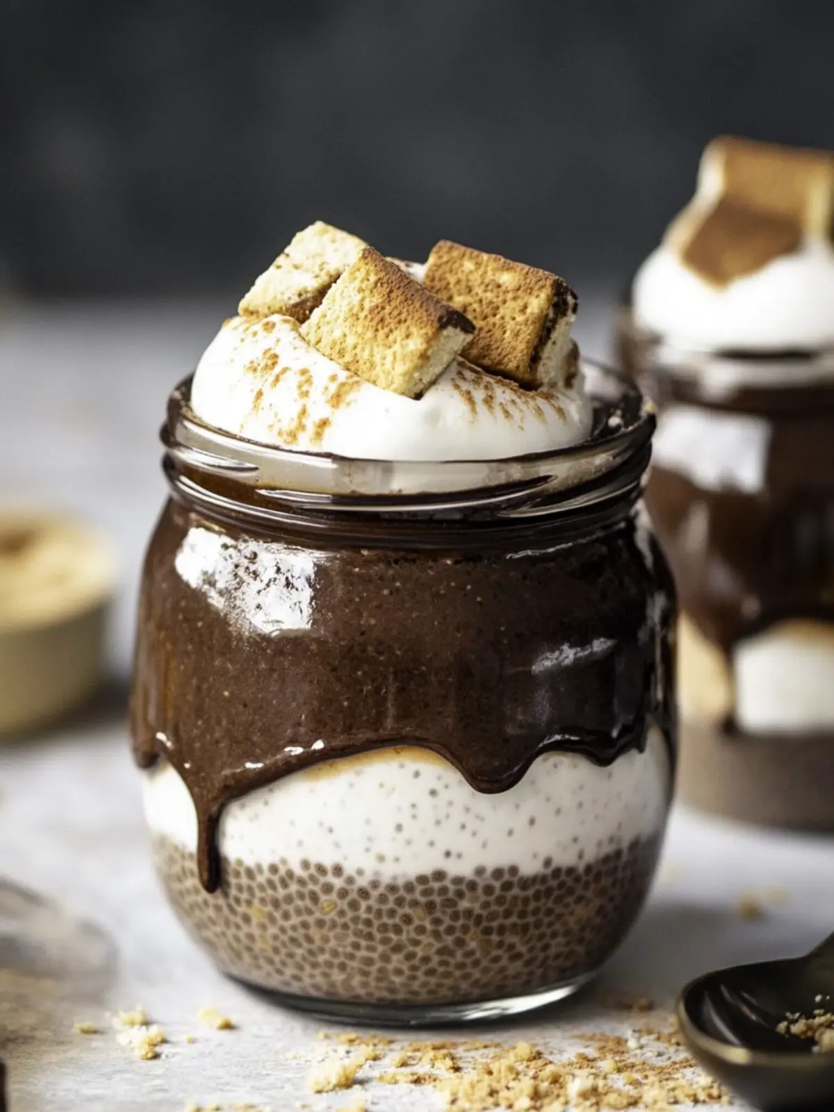 Decadent Chocolate S mores Chia Pudding You ll Love 2 Chocolate S mores Chia Pudding