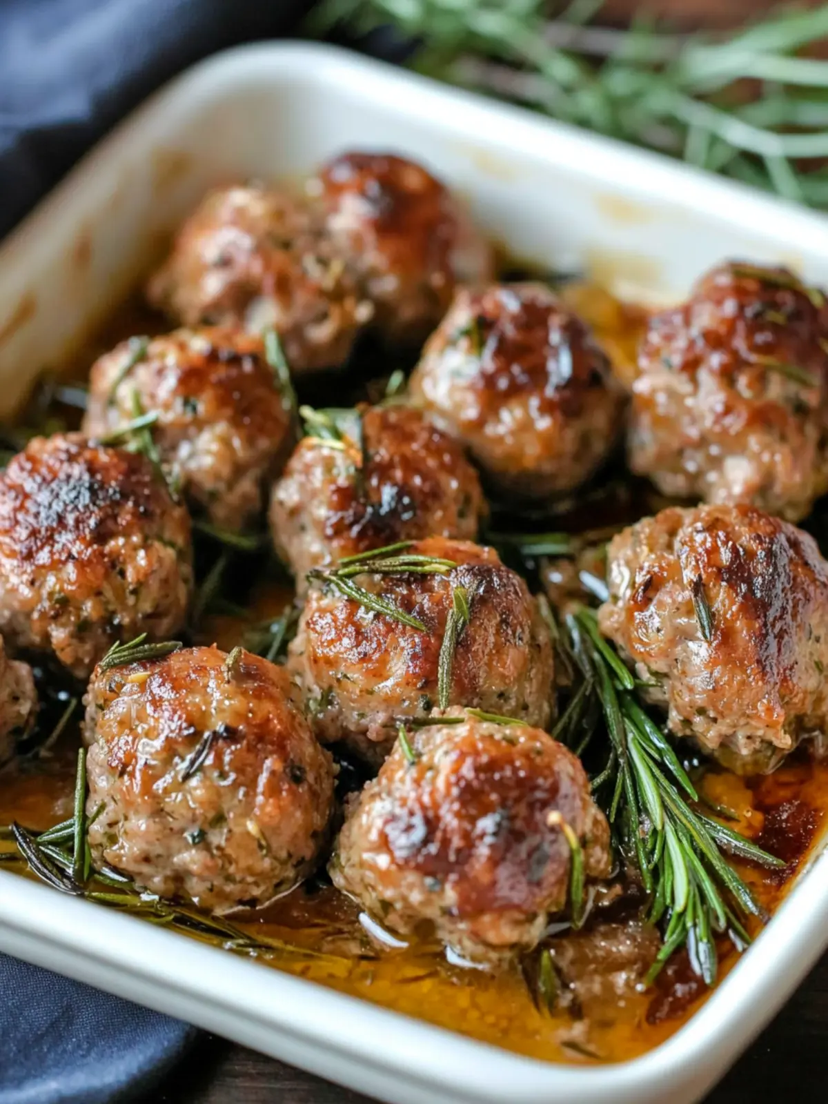 Savory Roasted Garlic Rosemary Baked Meatballs You ll Love 2 Roasted Garlic Rosemary Baked Meatballs