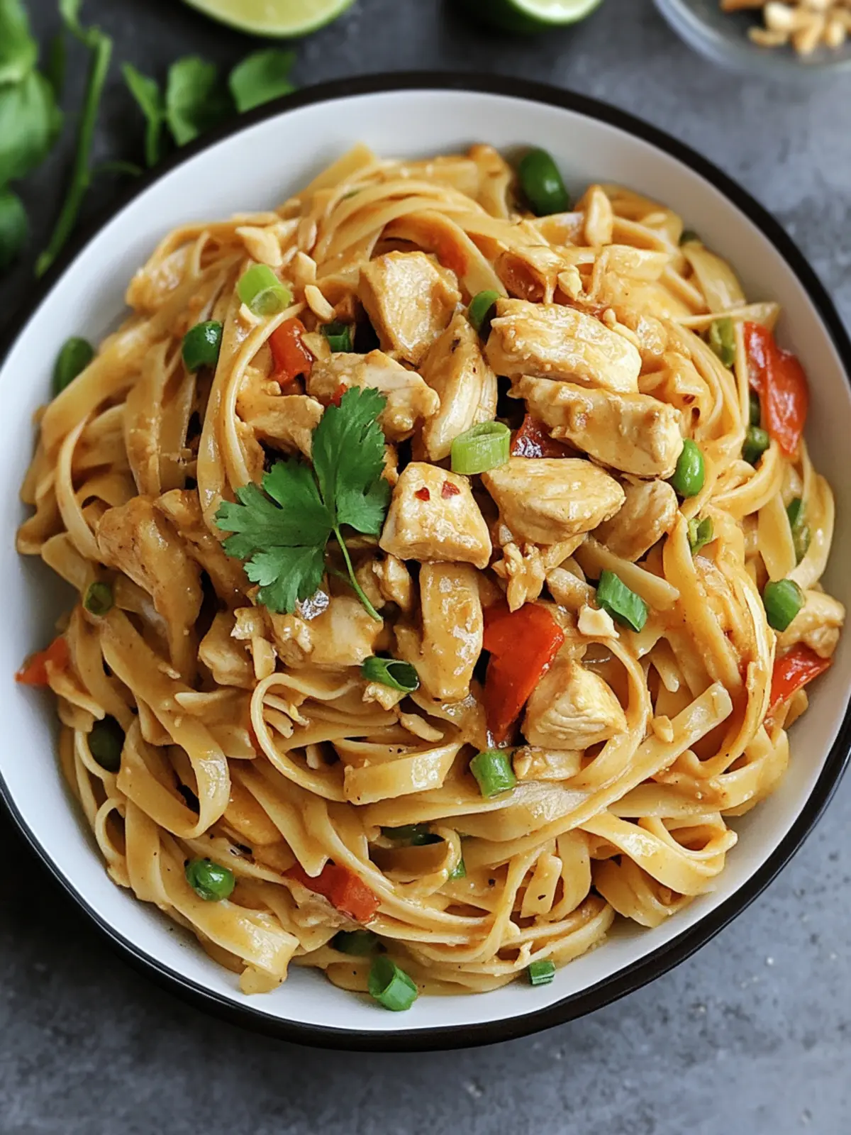 Delicious Thai Peanut Chicken Pasta for a Cozy Night In 2 Thai Peanut Chicken Pasta