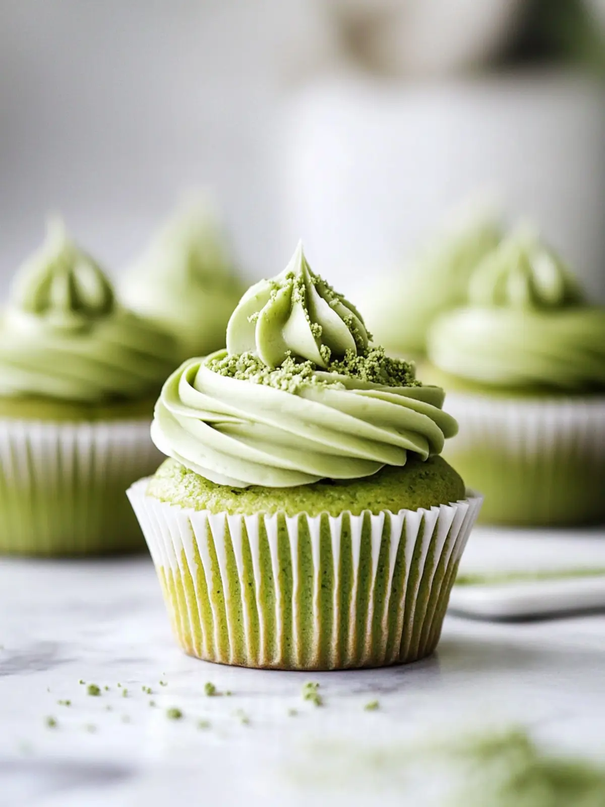 Delicious Matcha Cupcakes with Creamy Buttercream Treat 3 Matcha Cupcakes