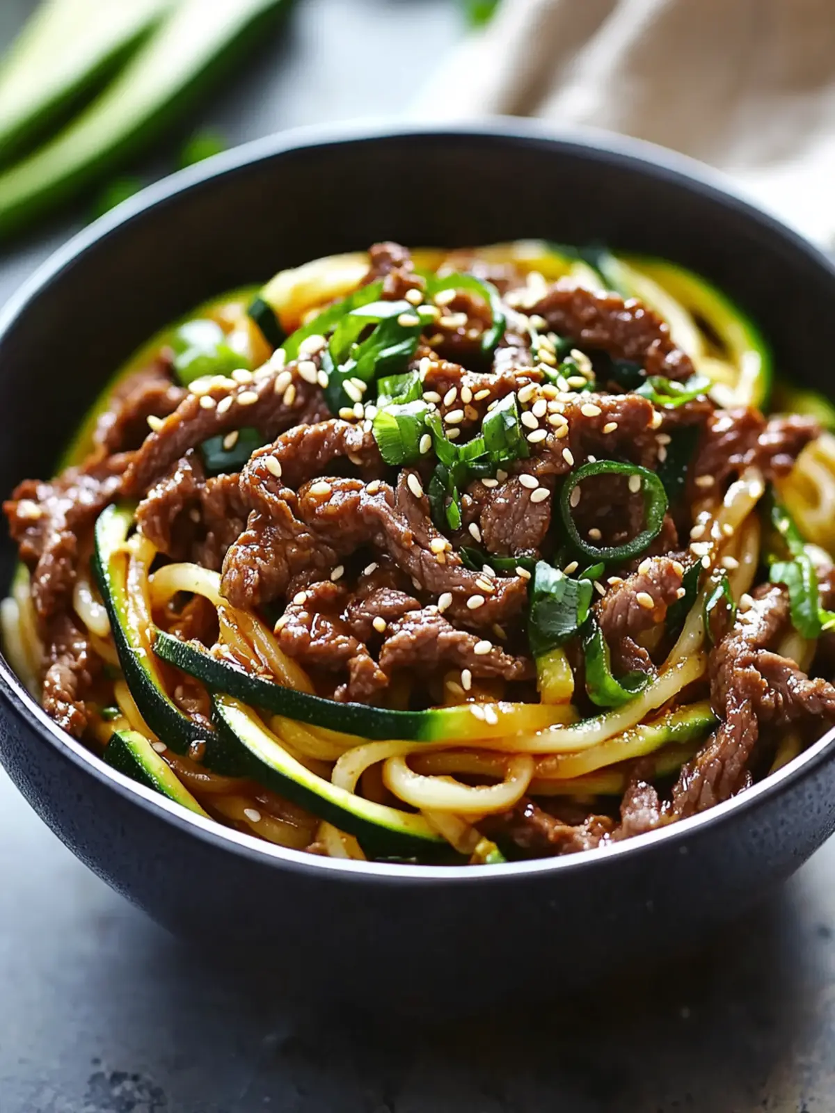 Savory Korean Beef Zucchini Noodles for a Guilt-Free Dinner 3 Savory Korean Beef Zucchini Noodles