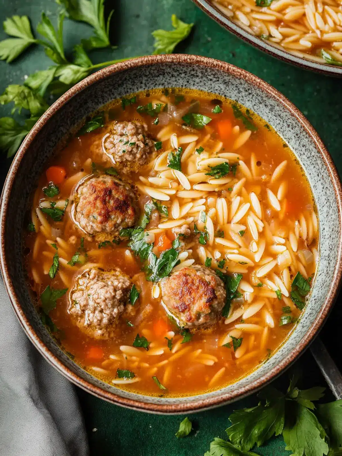 Brothy Meatball & Orzo Soup for Cozy Nights In 3 Brothy Meatball & Orzo Soup