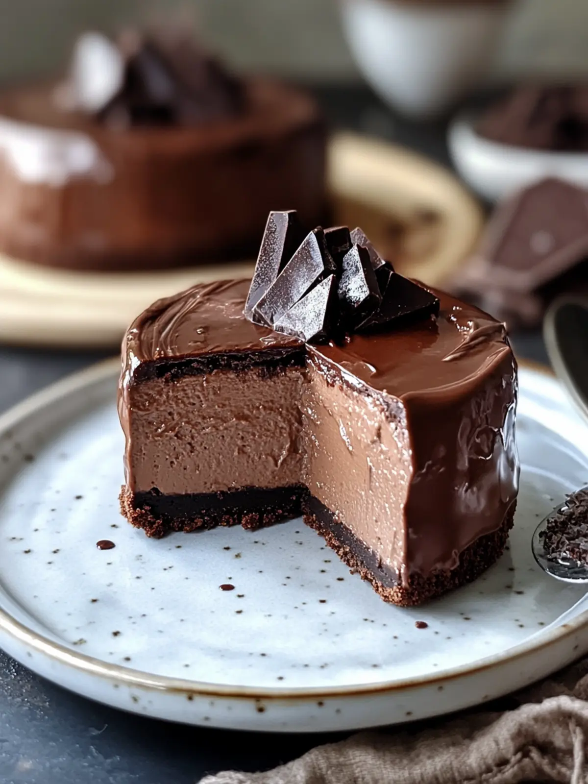 Decadent Mini Mocha Brownie Chocolate Basque Cheesecake Delight 3 Mini Mocha Brownie Chocolate Basque Cheesecake