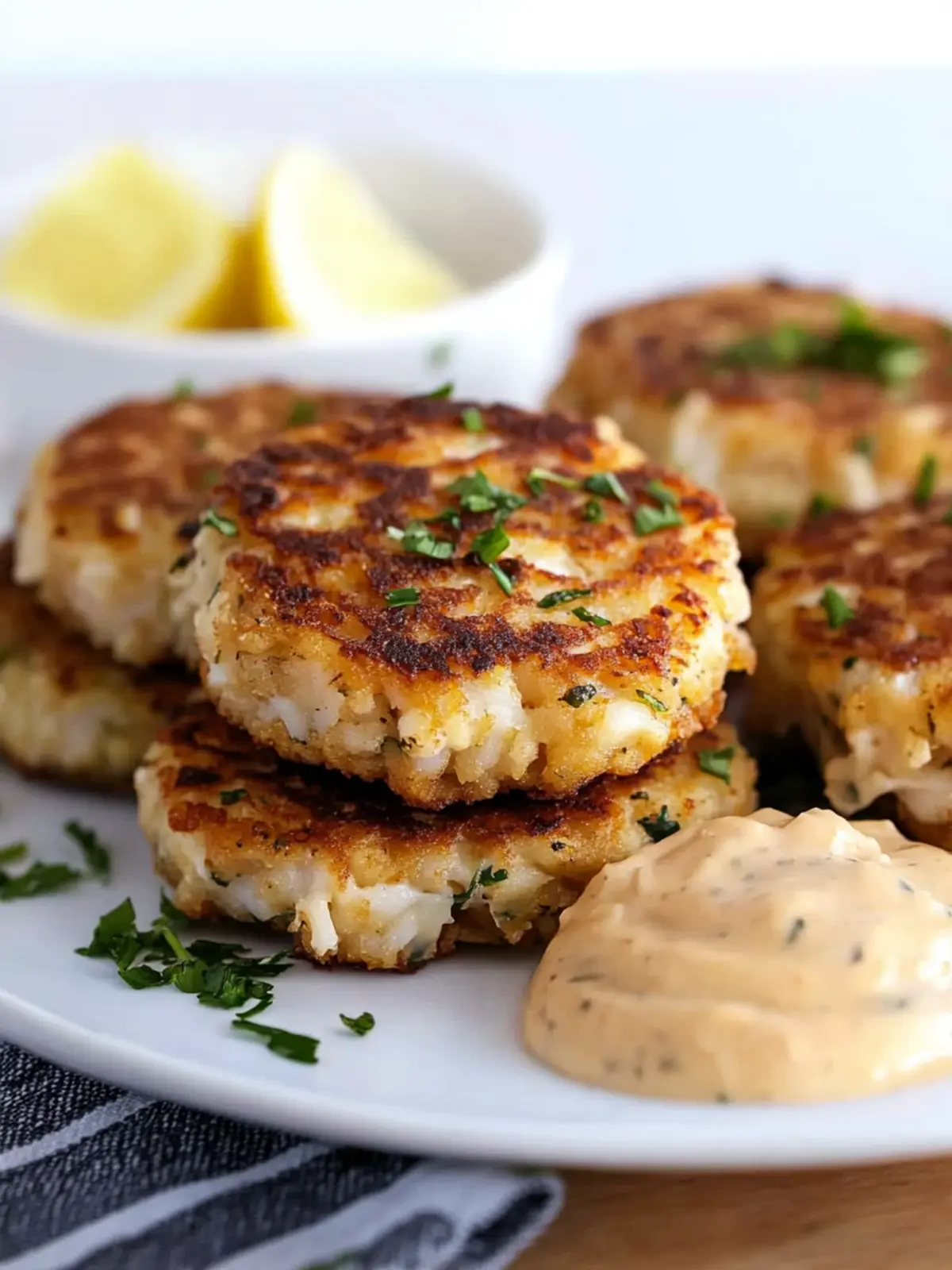 Delicious Crab Cakes with Remoulade Sauce for Home Chefs 2 Crab Cakes with Remoulade Sauce