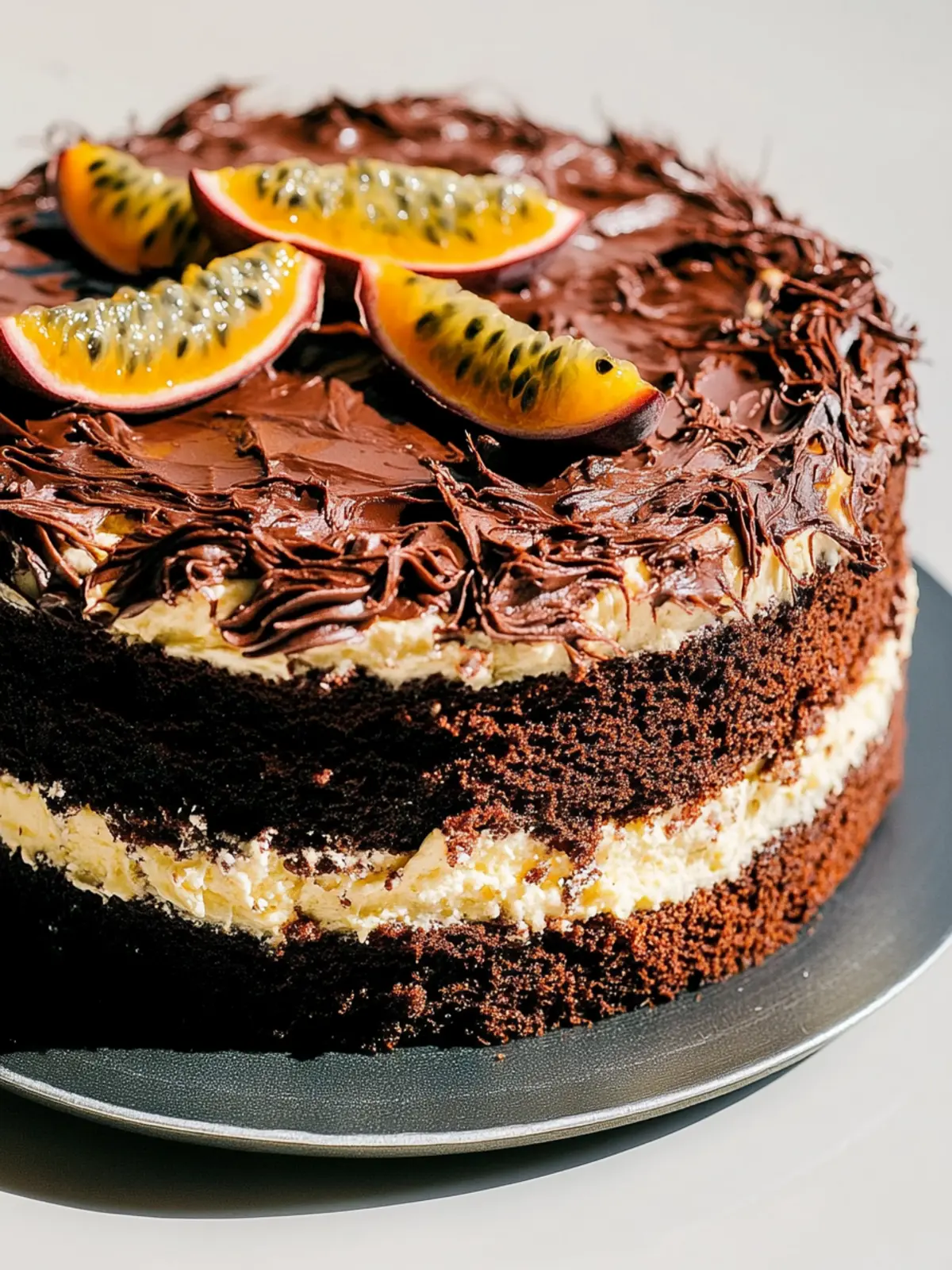 Irresistible Chocolate & Passionfruit Layer Cake Recipe Delight 3 Chocolate & Passionfruit Layer Cake