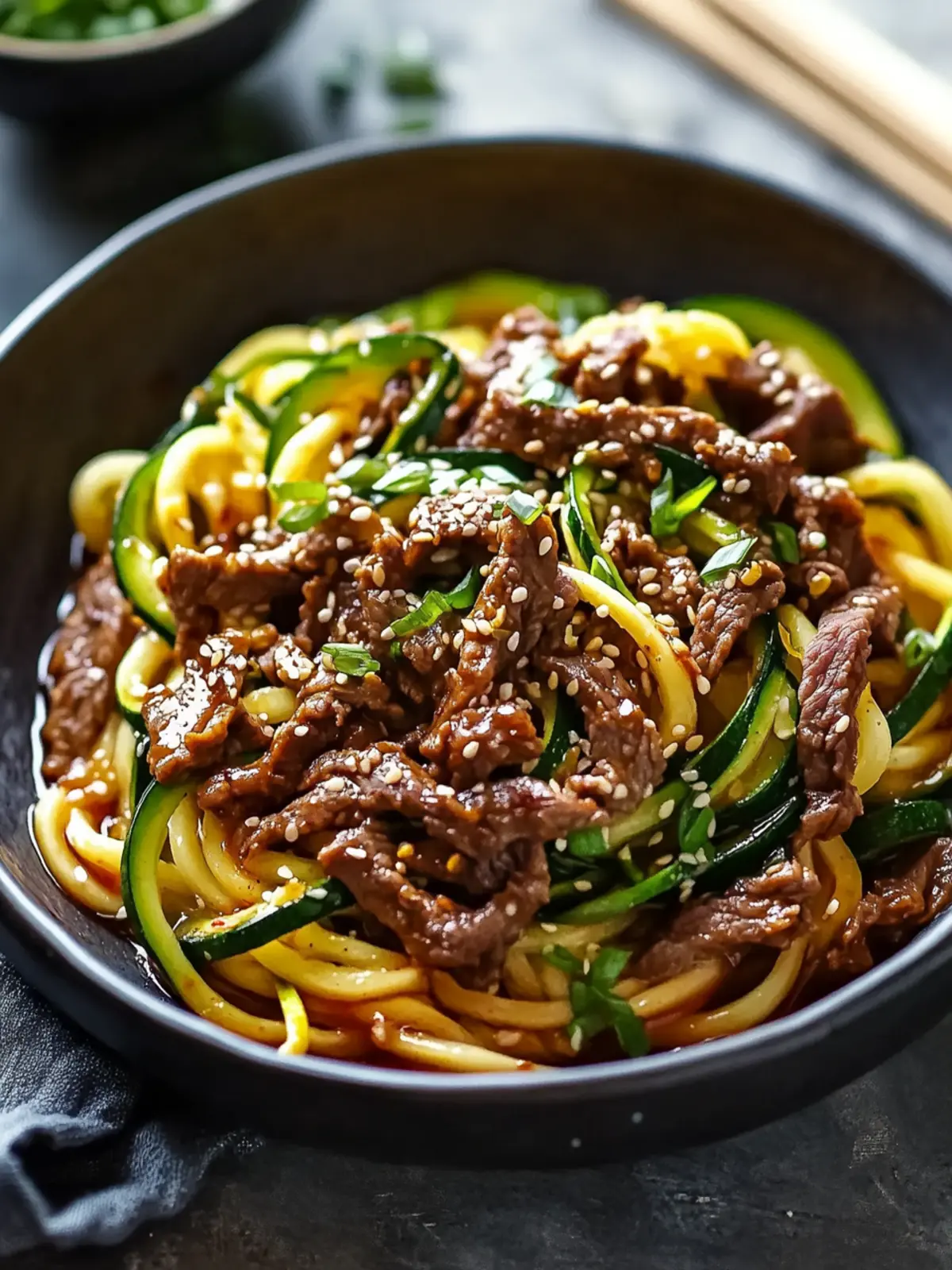 Savory Korean Beef Zucchini Noodles for a Guilt-Free Dinner 4 Savory Korean Beef Zucchini Noodles