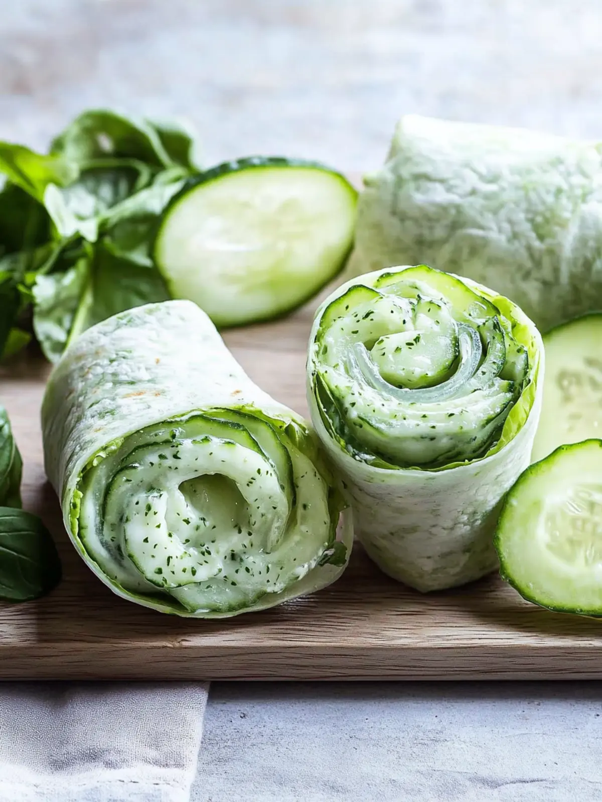 Crisp Cucumber Wraps with Green Goddess Dressing Delight 4 Cucumber Wraps with Green Goddess Dressing