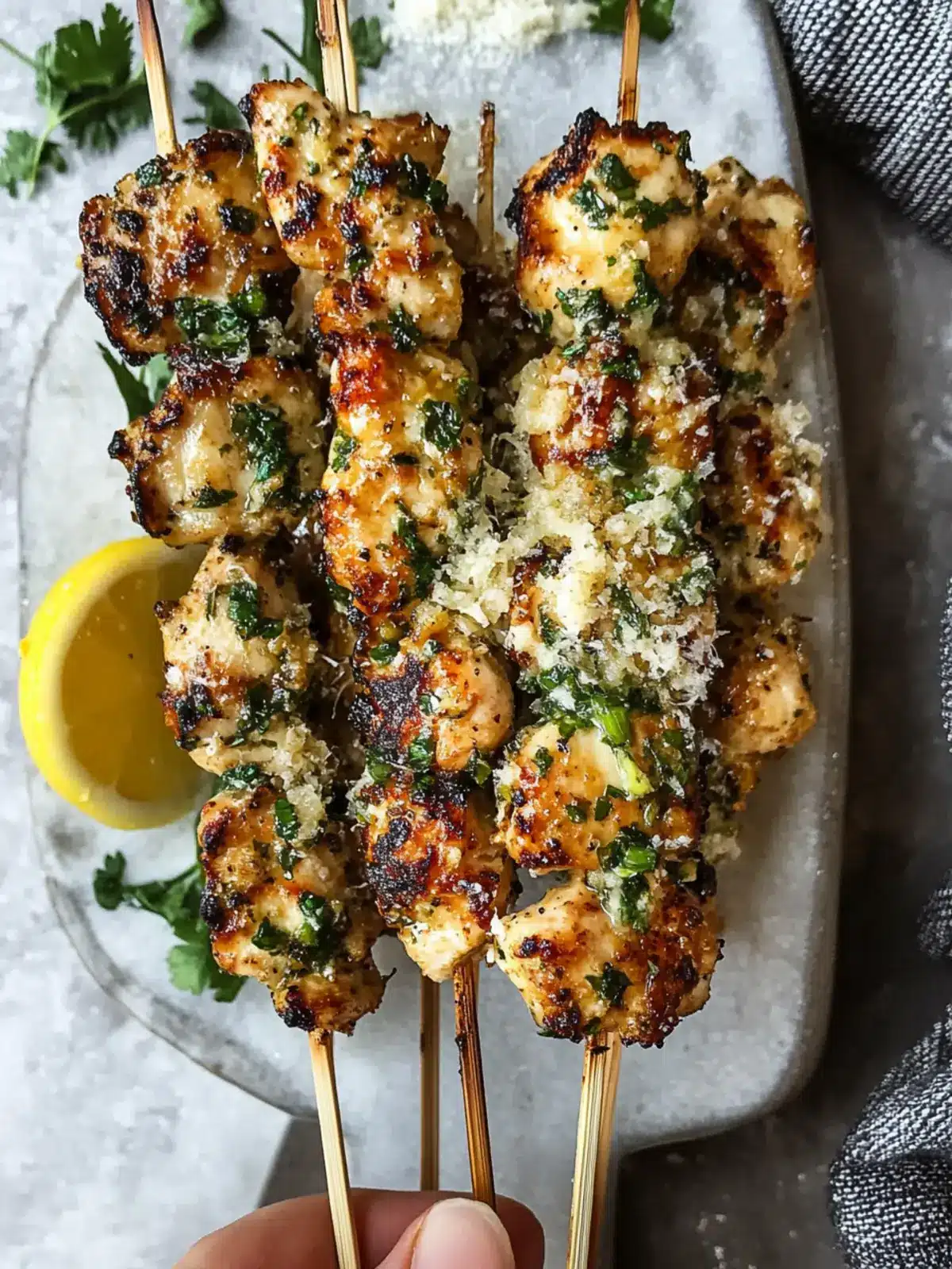 Irresistible Garlic Parmesan Chicken Skewers for Flavor Lovers 4 Garlic Parmesan Chicken Skewers