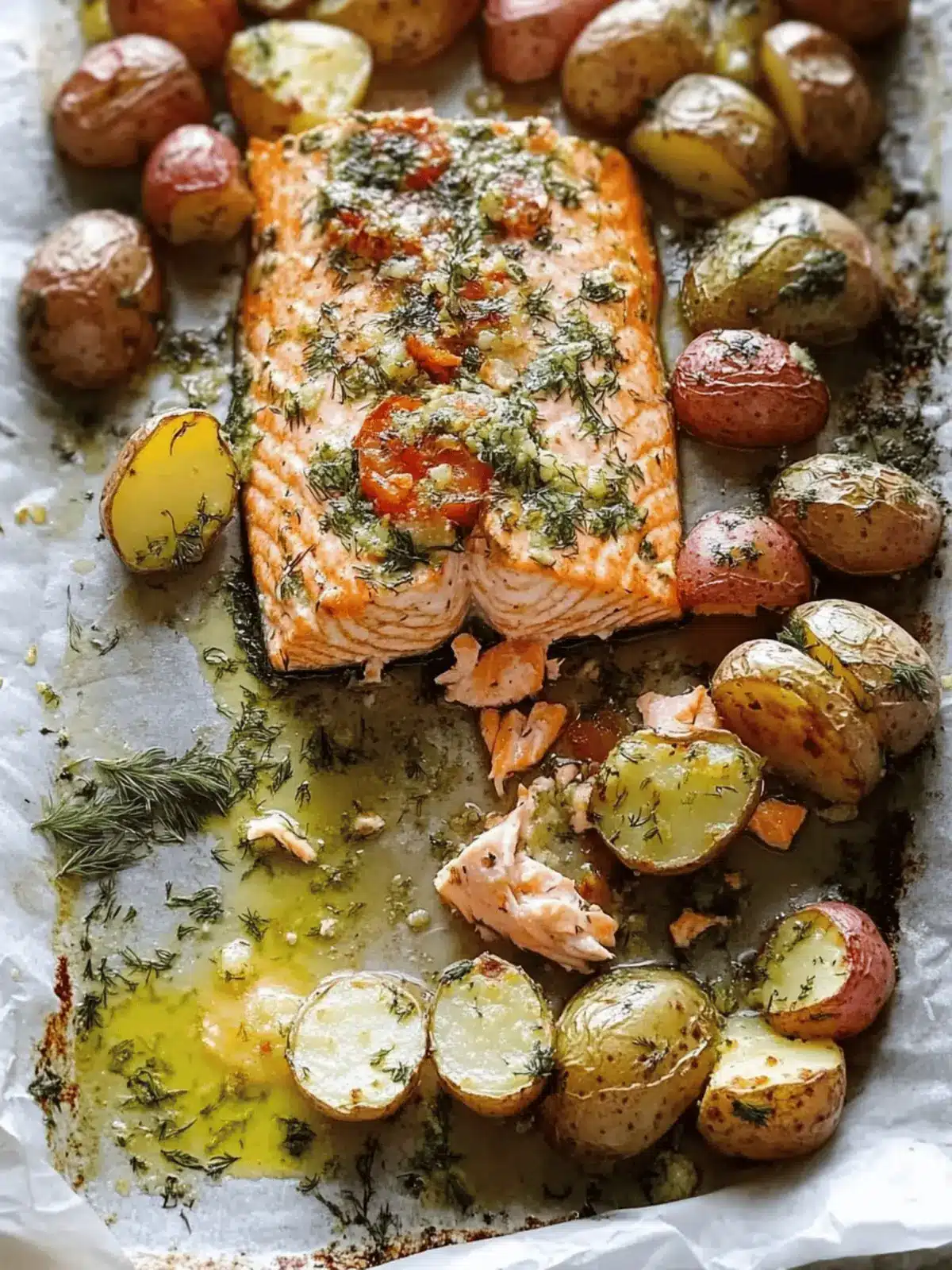 Sheet Pan Salmon with Dill Potatoes: Easy Family Dinner Delight 3 Sheet Pan Salmon with Dill Potatoes