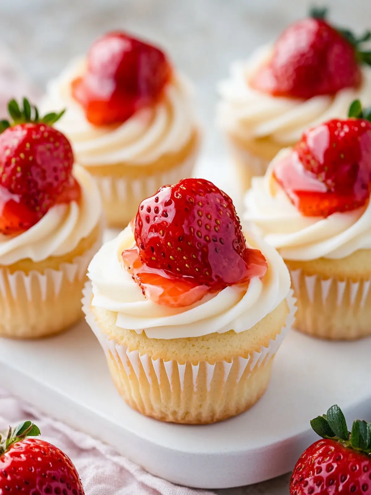 Dreamy Strawberry Vanilla Cupcakes That Steal Hearts! 3 Strawberry Vanilla Cupcakes