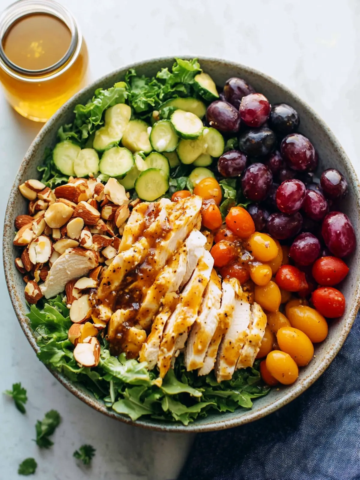 Rainbow Chicken Salad with Almond Honey Mustard Dressing Delight 2 Rainbow Chicken Salad with Almond Honey Mustard Dressing